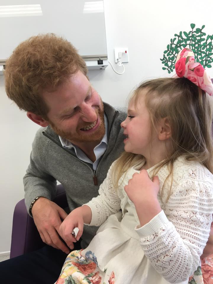 Prince Harry also met with Ollie's three-year-old sister Amelia