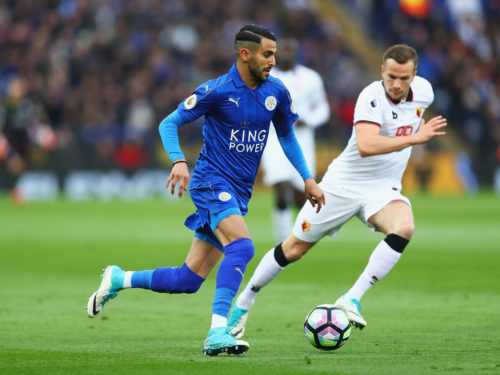 Riyad Mahrez scored Leicester's second against Watford shortly after half-time