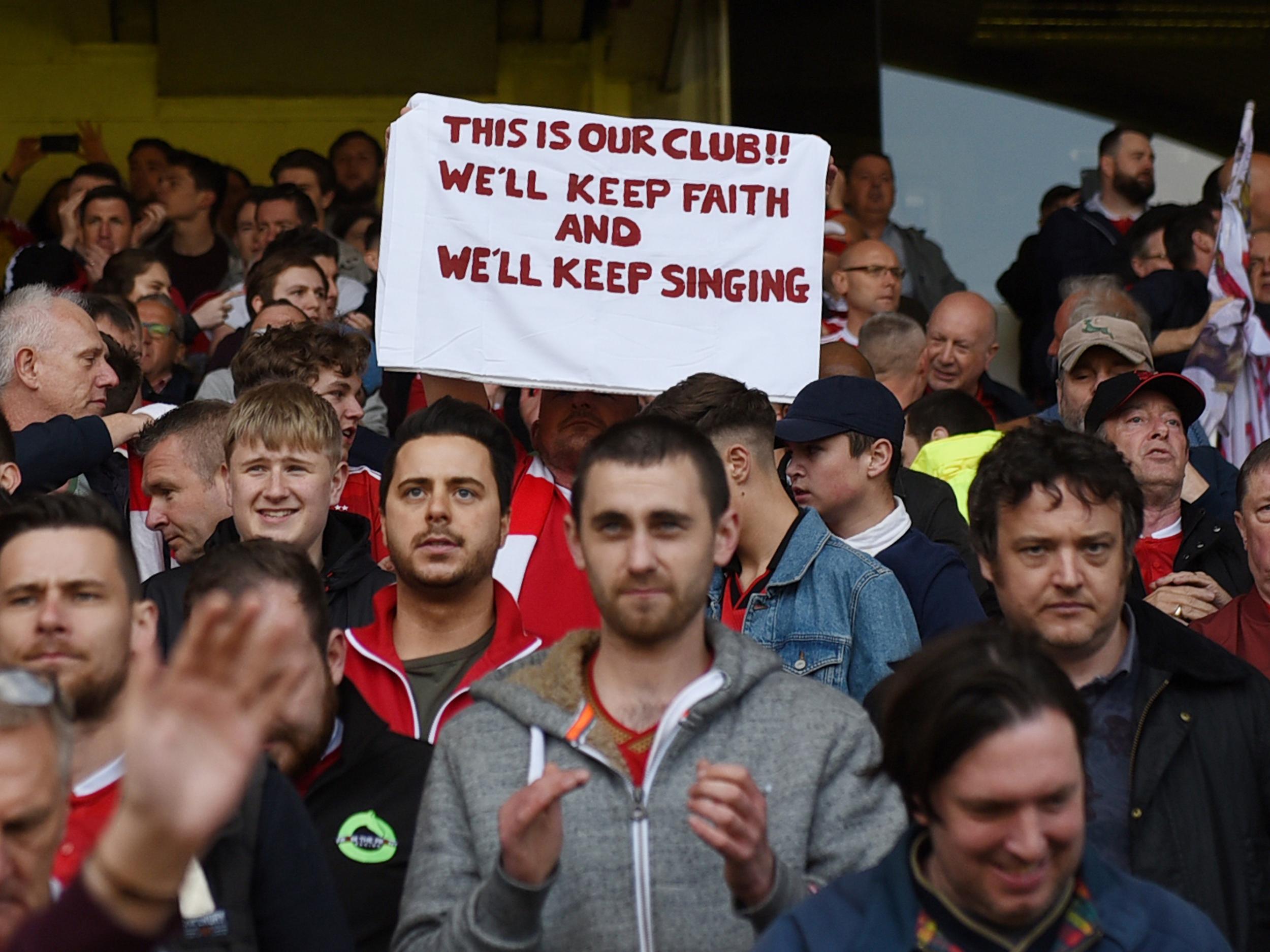 Forest fans were in a defiant mood ahead of kick-off