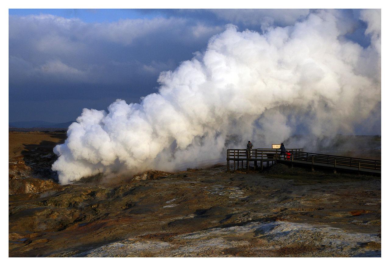 A hydrothermal vent in Reykjanes, Iceland