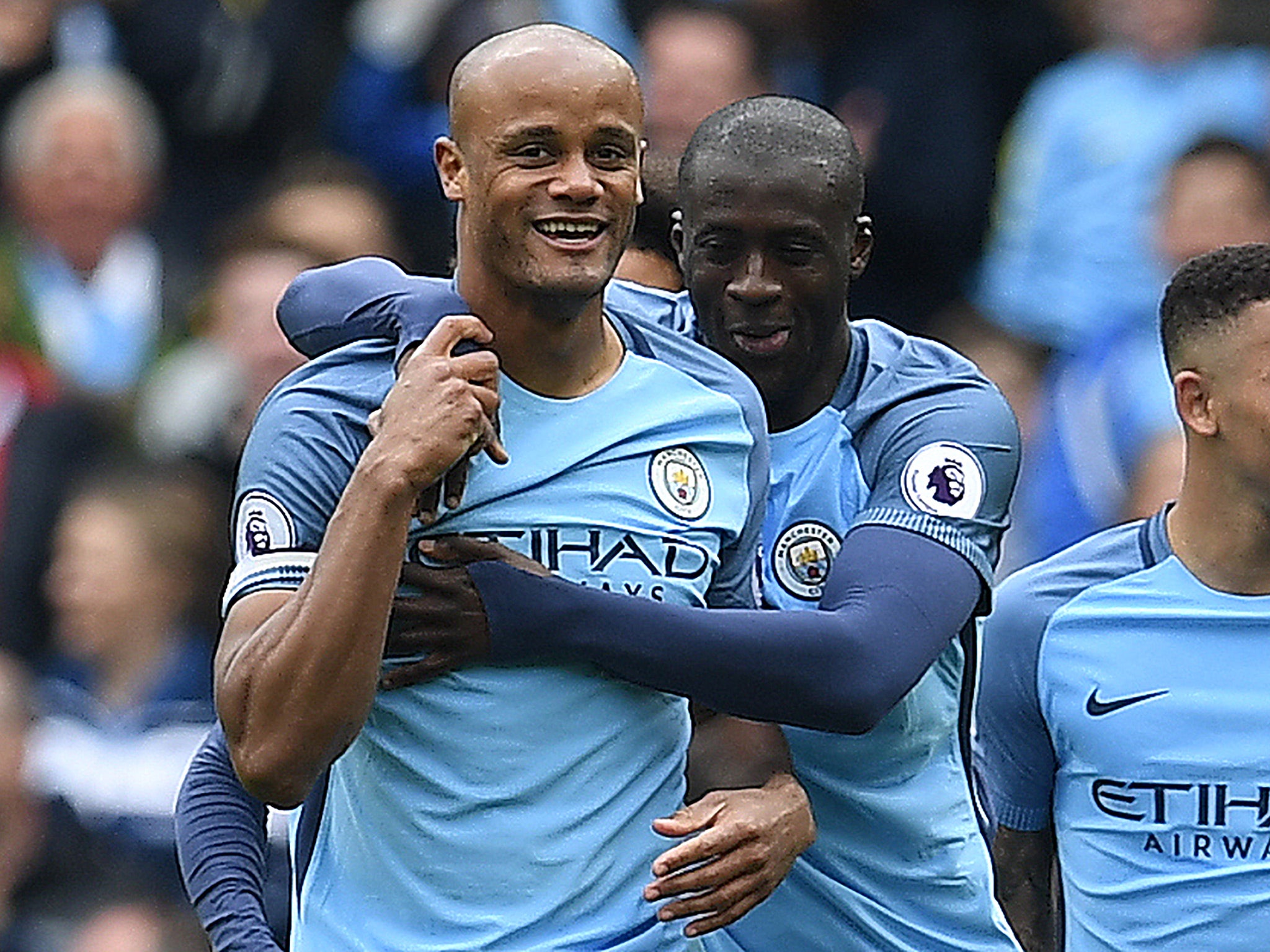 Vincent Kompany has played every minute of City’s last five matches