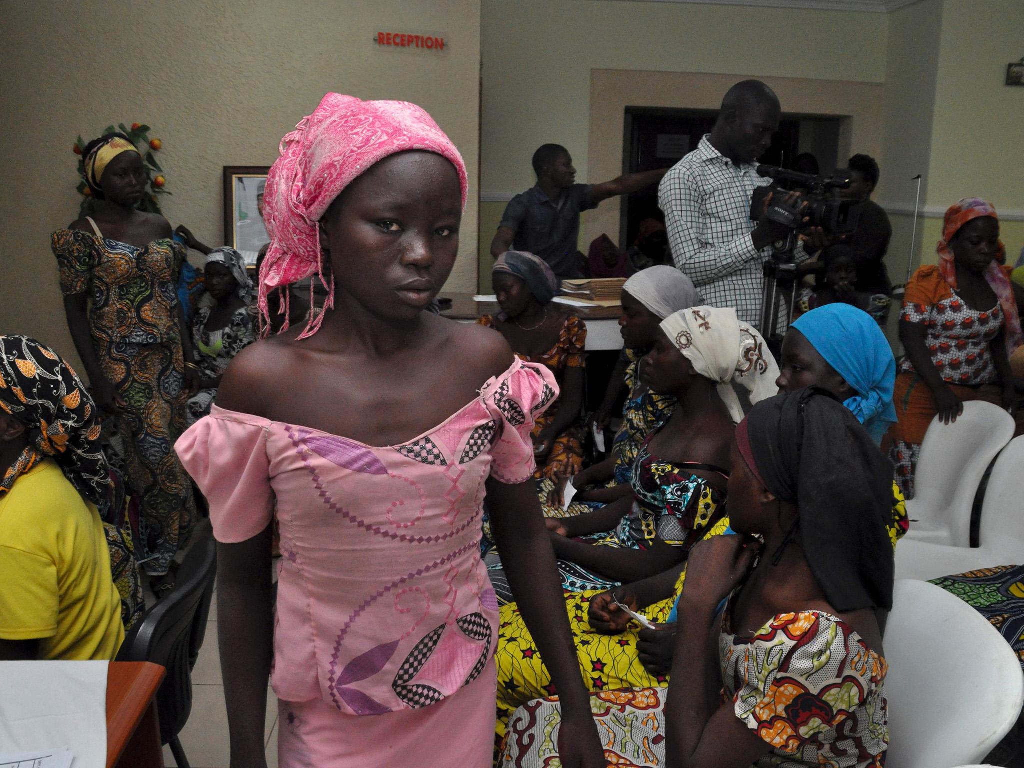 The girls are expected to meet the Nigerian President this evening(AFP/Getty)