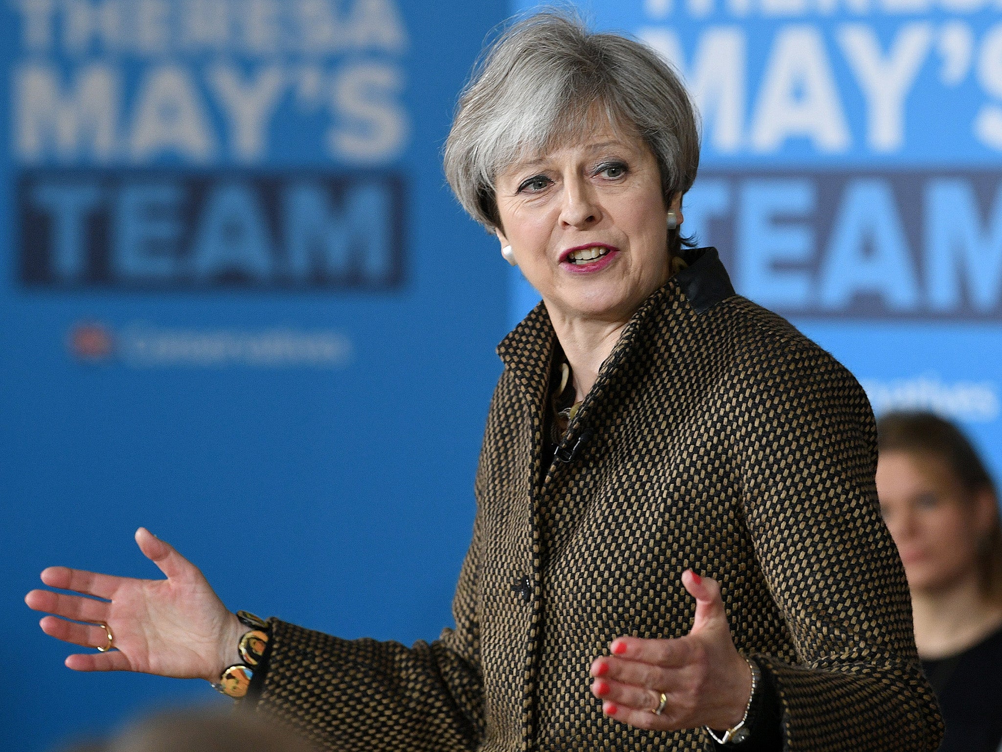 Theresa May confirmed that the Conservative manifesto would continue to promise to reduce net migration to "tens of thousands", a meaningless ambition that her party has so far failed to achieve