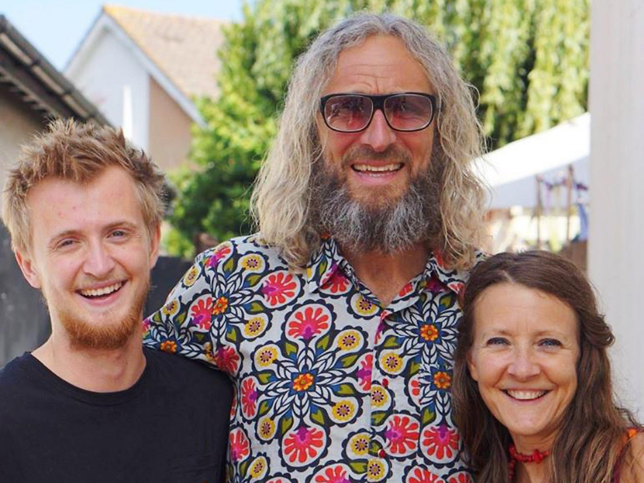 'She looked absolutely beautiful, just like she dd in life' Russell Davison with his wife Wendy and her son Dylan Nichols