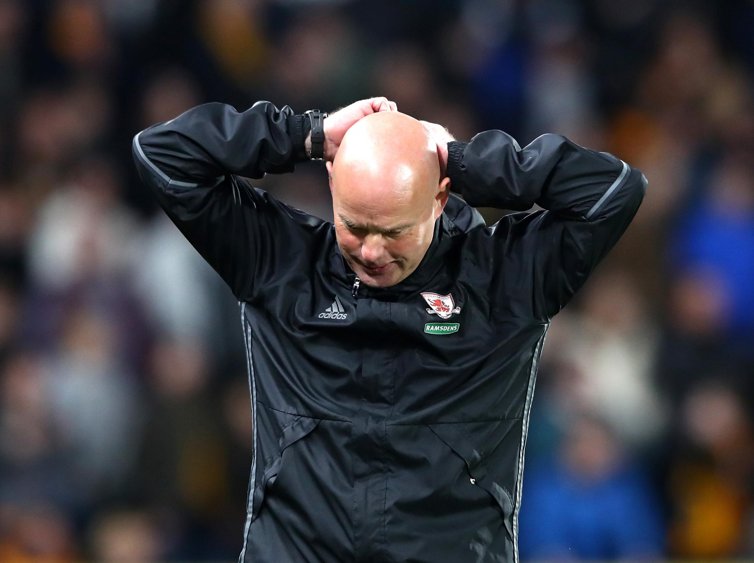 Agnew could not prevent Middlesbrough from sliding into the second-tier