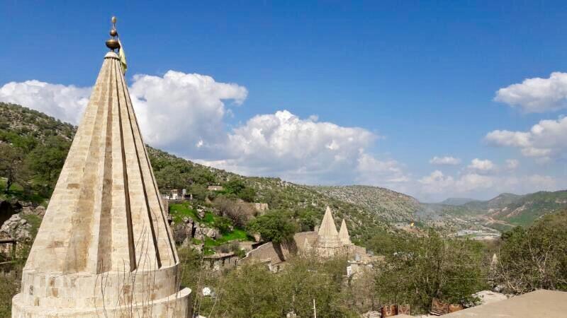 Many of those who fled Sinjar sought refuge near Lalish