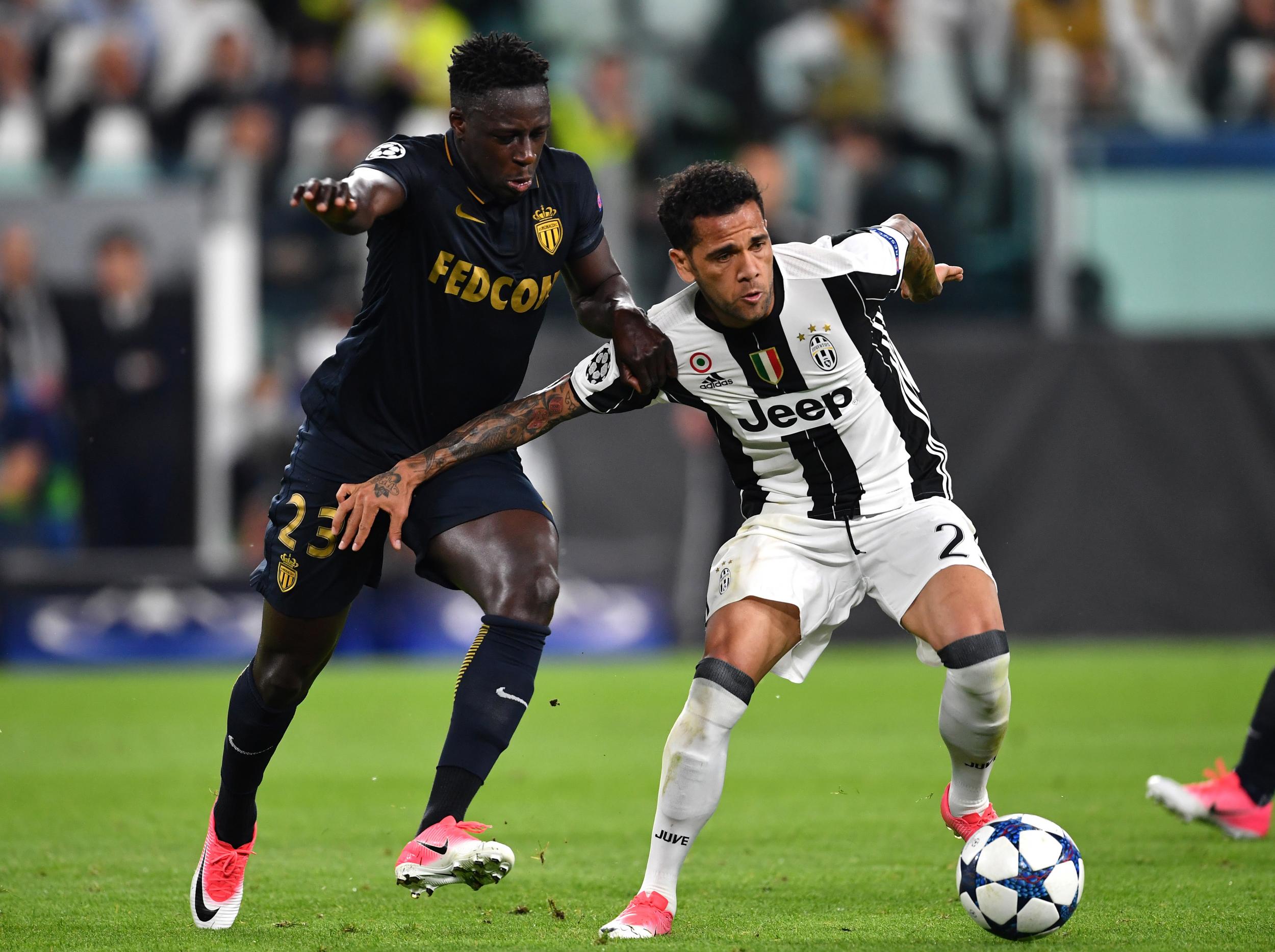 
Alves in action against Monaco in the Champions League 