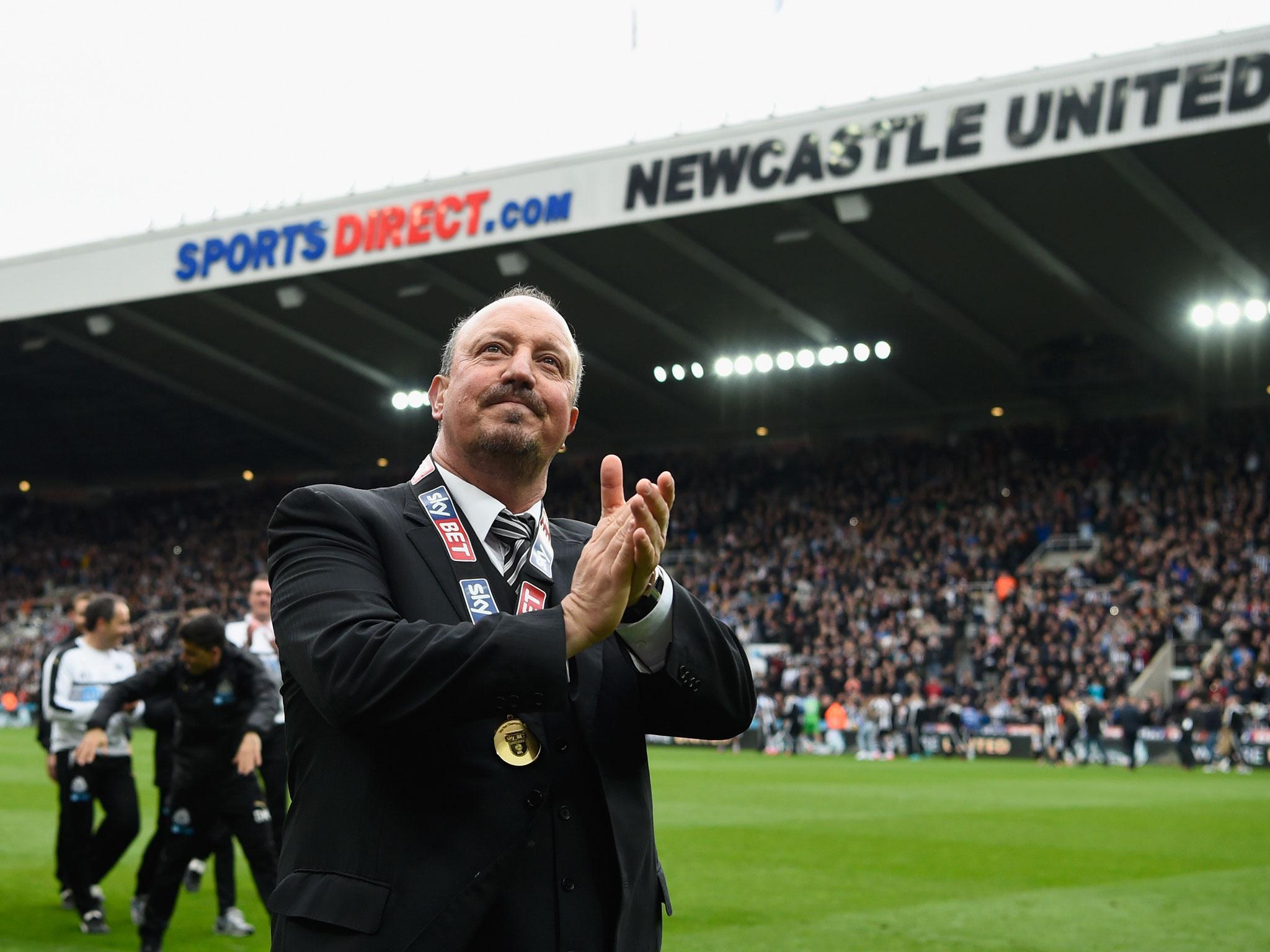 Rafael Benitez guided Newcastle back to the Premier League at the first time of asking