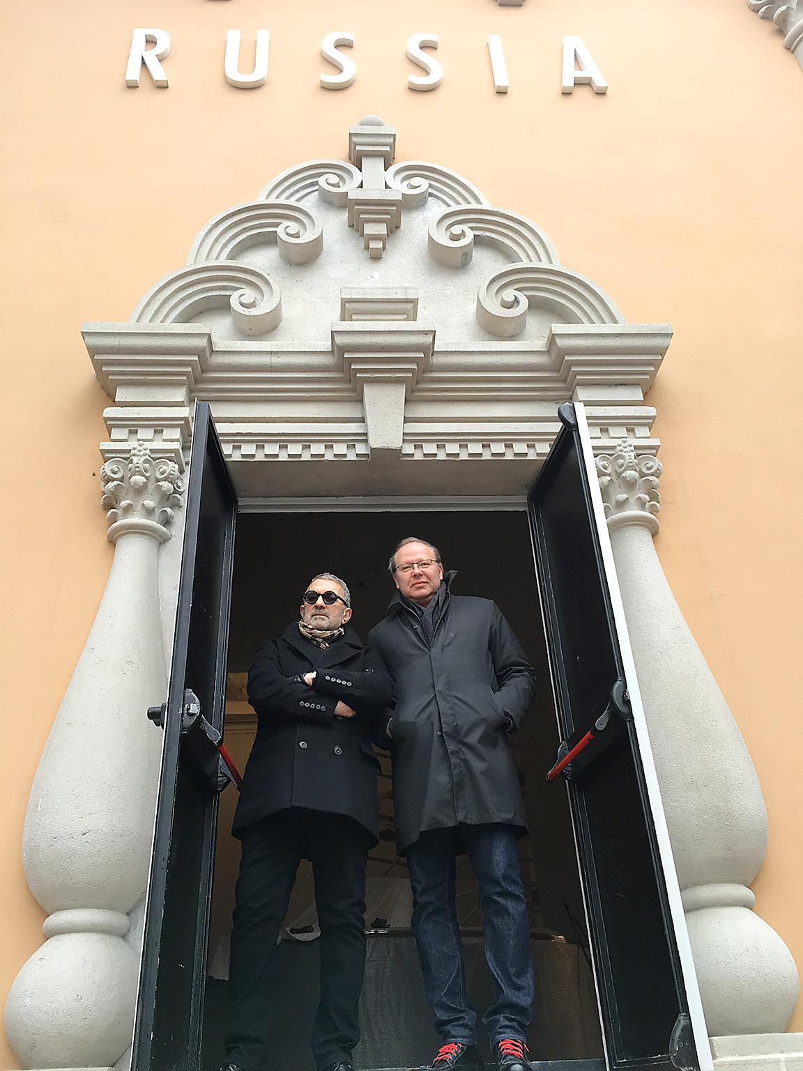 &#13;
Russian artists Grisha Bruskin and Sasha Pirogova at the Russian Pavilion which is at the Venice Biennale from 13 May - 26 November&#13;