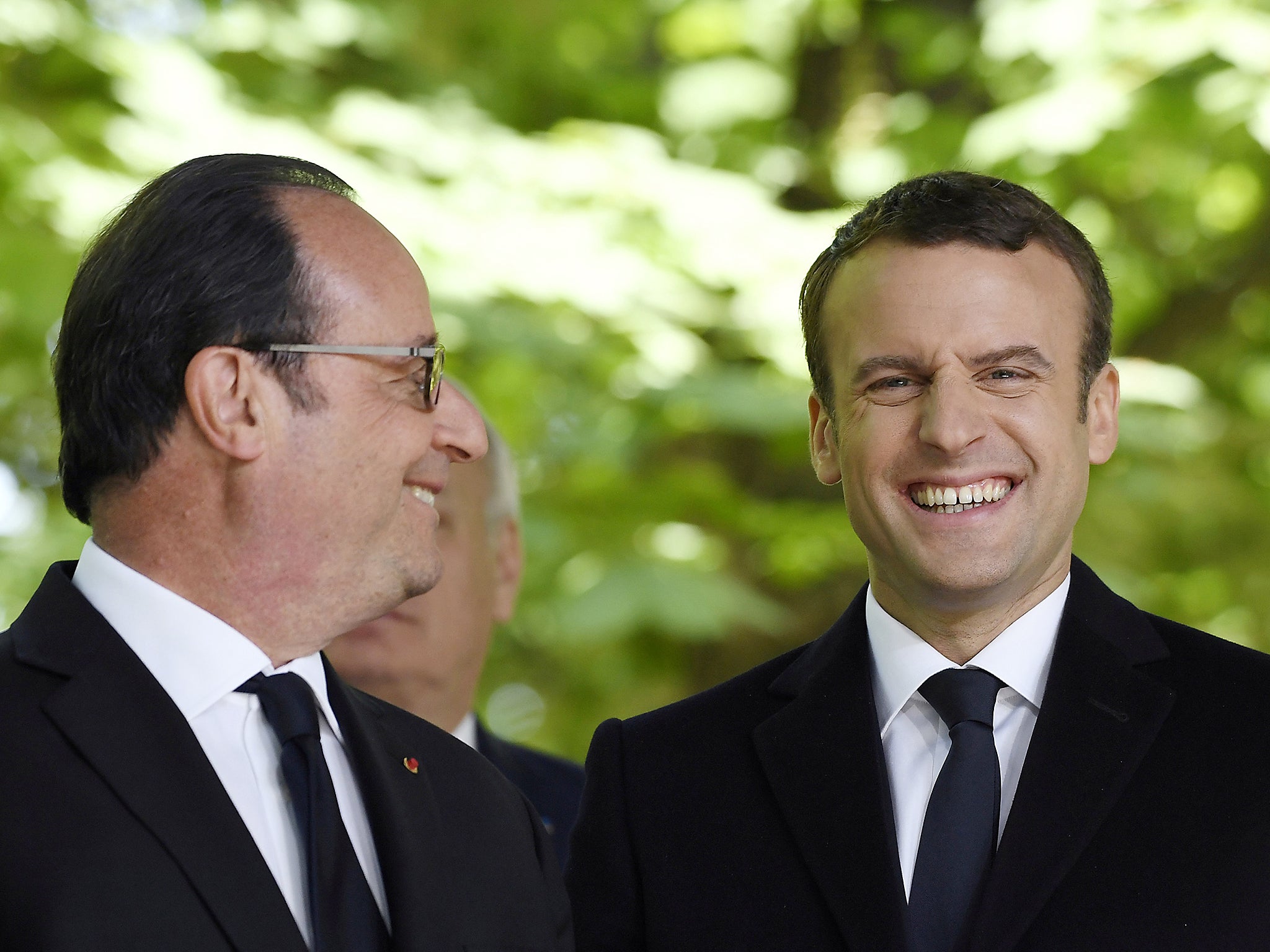 All smiles: the hack of Emmanuel Macron’s campaign turned out to be an anticlimax