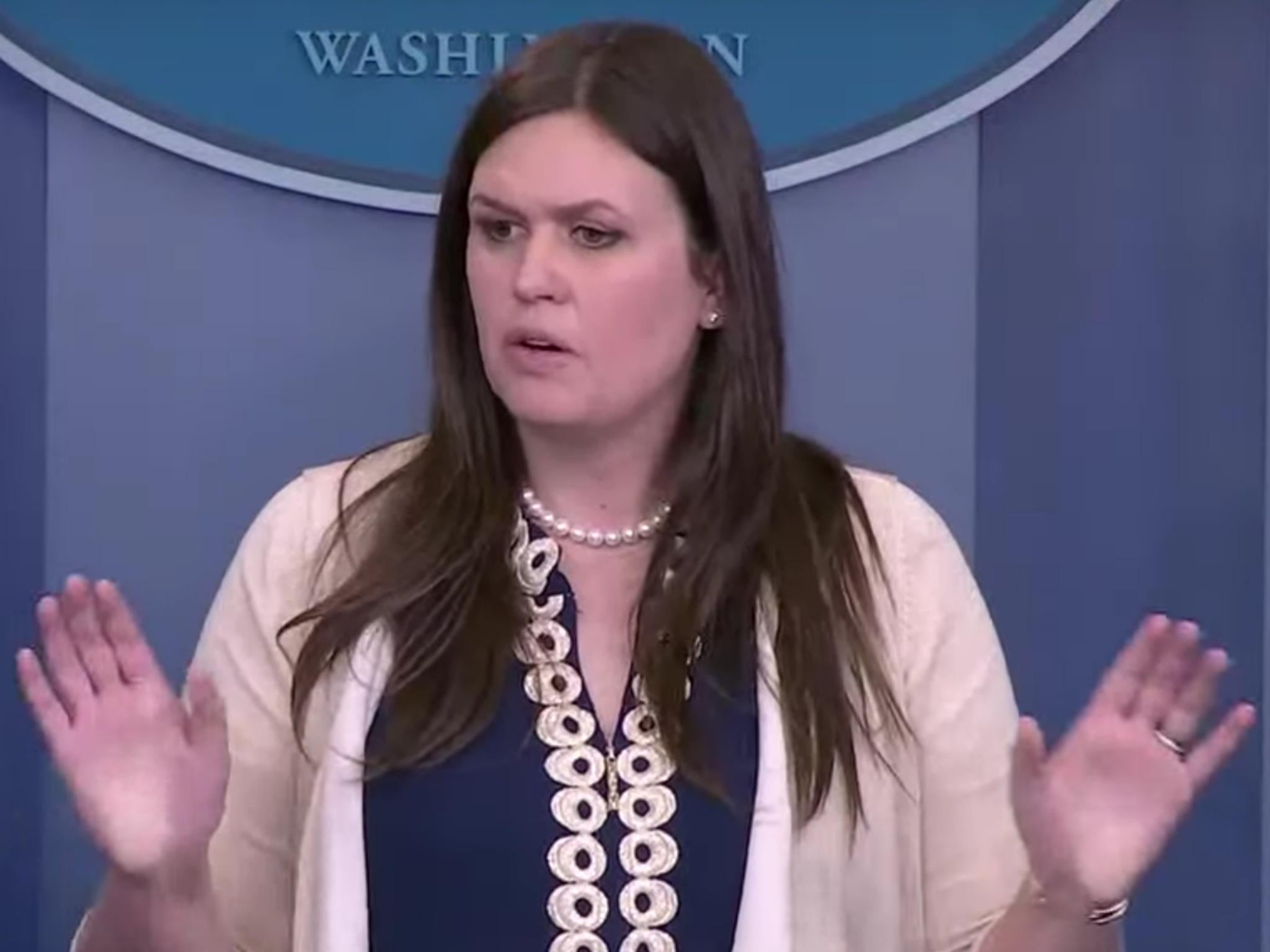 White House Press Secretary Sarah Huckabee Sanders