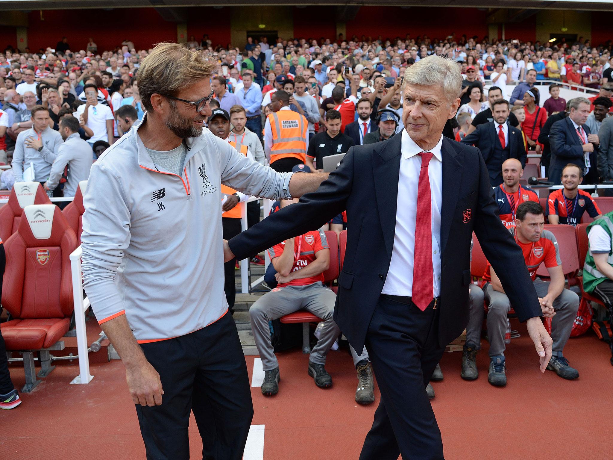 Jurgen Klopp and Arsene Wenger could see their sides face-off in a top four play-off