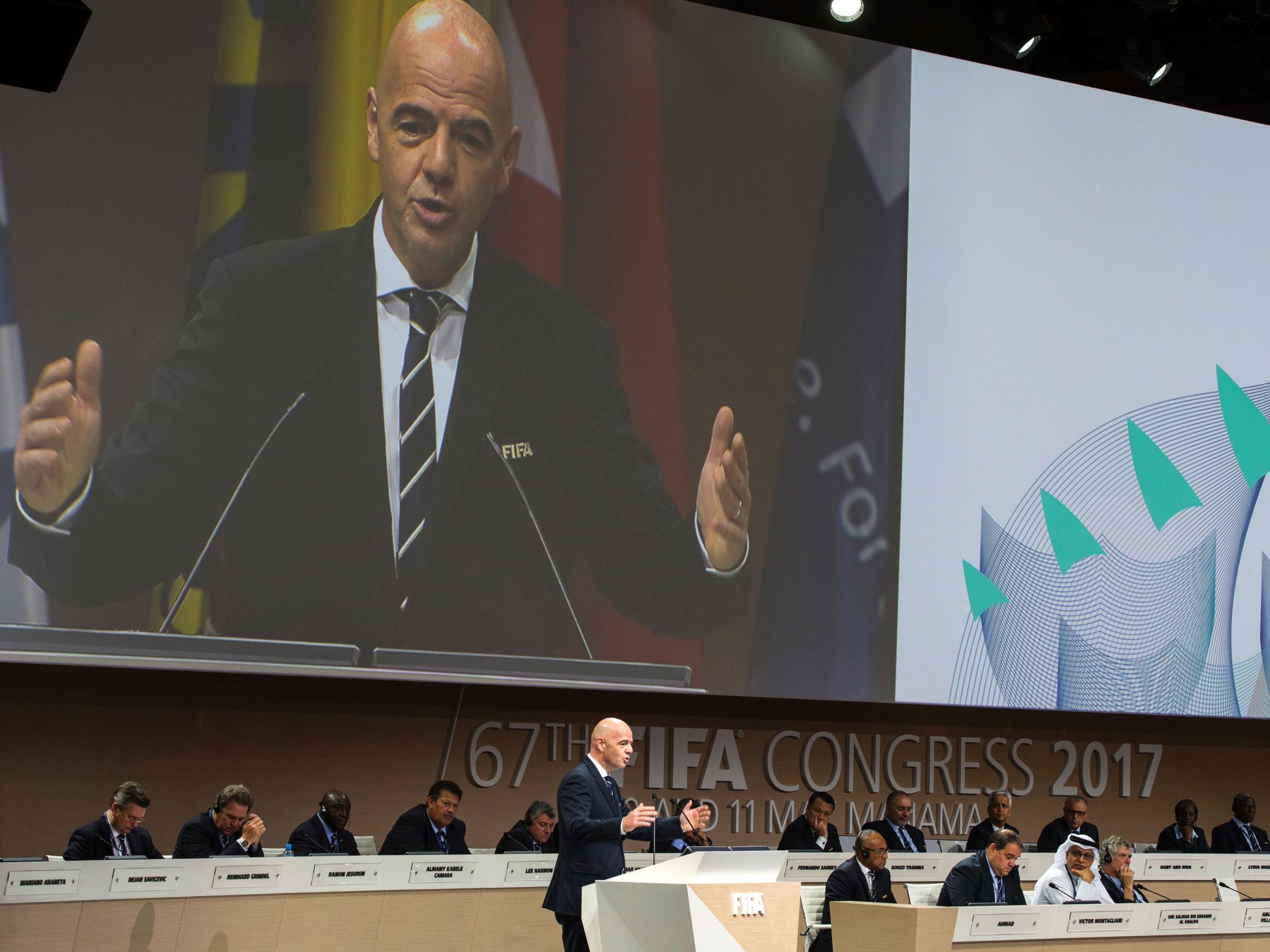 Infantino was speaking at Fifa's 67th Congress