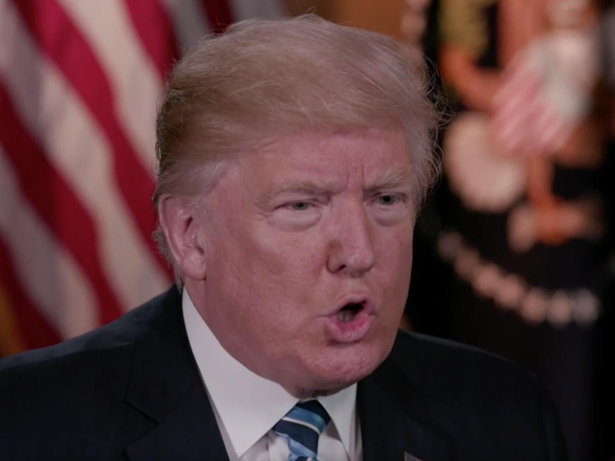 President Donald Trump discusses the firing of FBI Director James Comey with NBC's Lester Holt