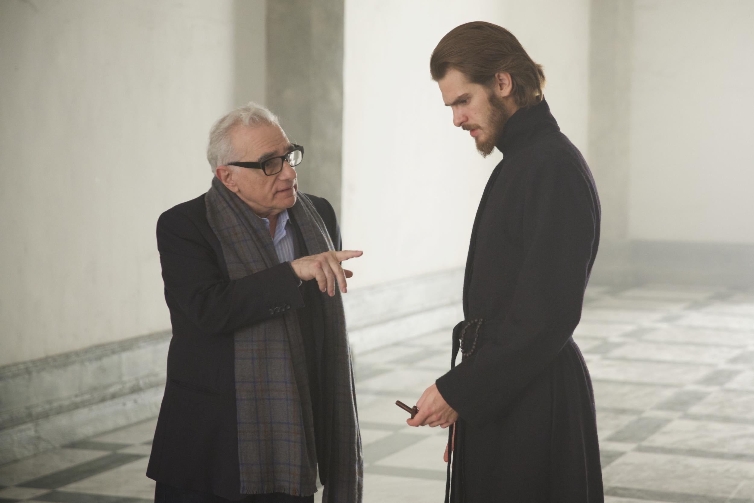 The director says actor Andrew Garfield (right) went on a 36-day silent Jesuit retreat in preparation for ‘Silence’