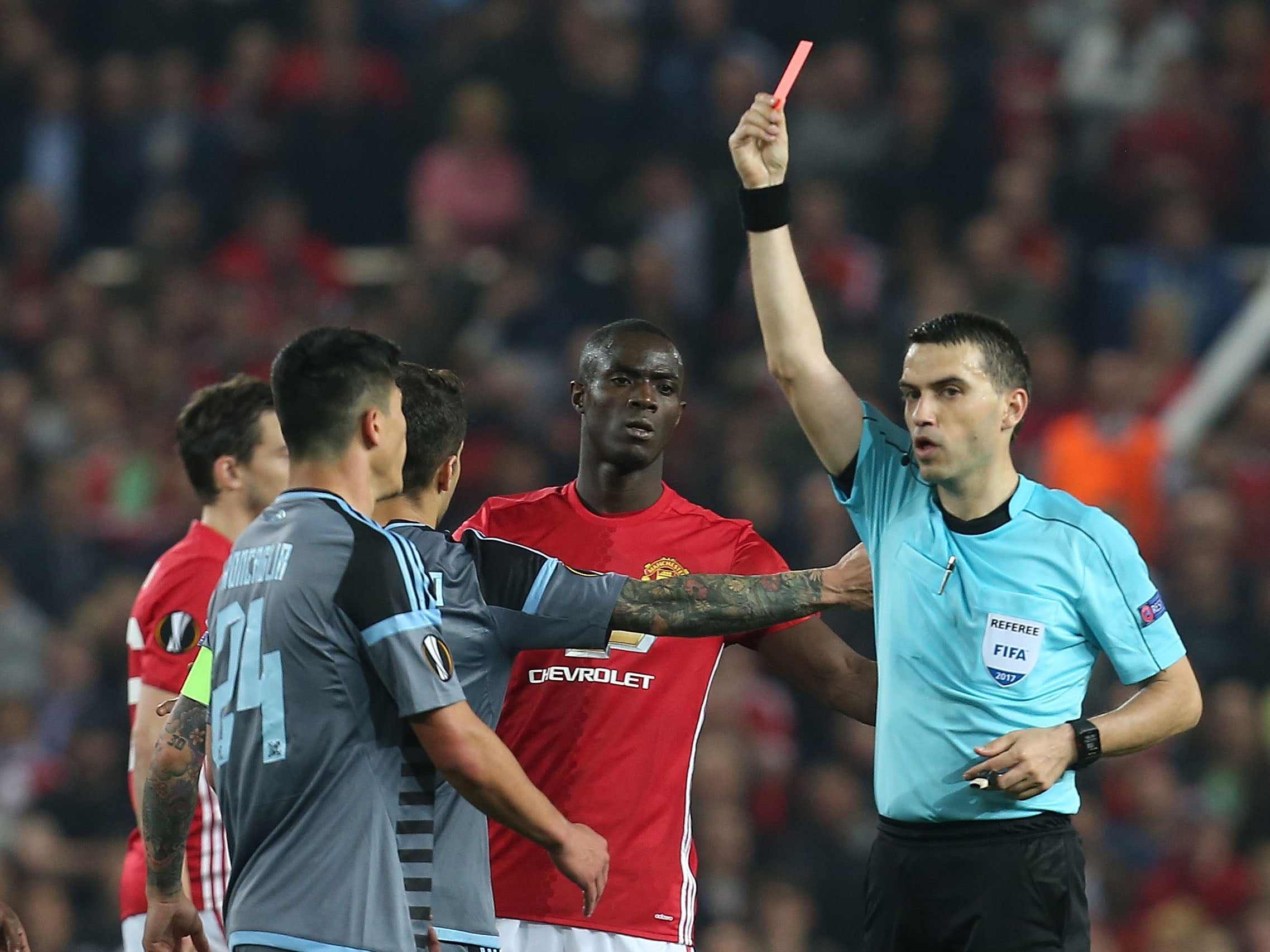 Bailly will miss the final after his red card