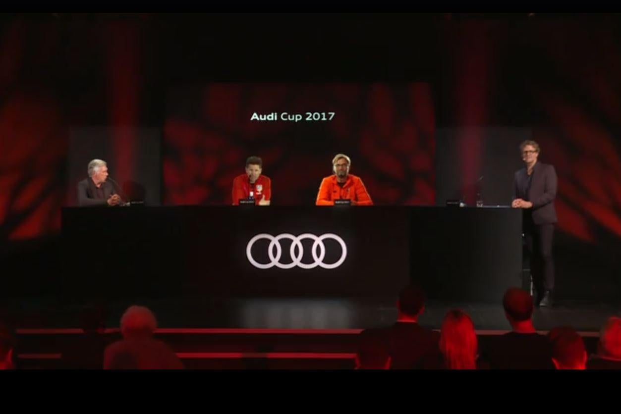 Jurgen Klopp and Diego Simeone joined Carlo Ancelotti as holograms