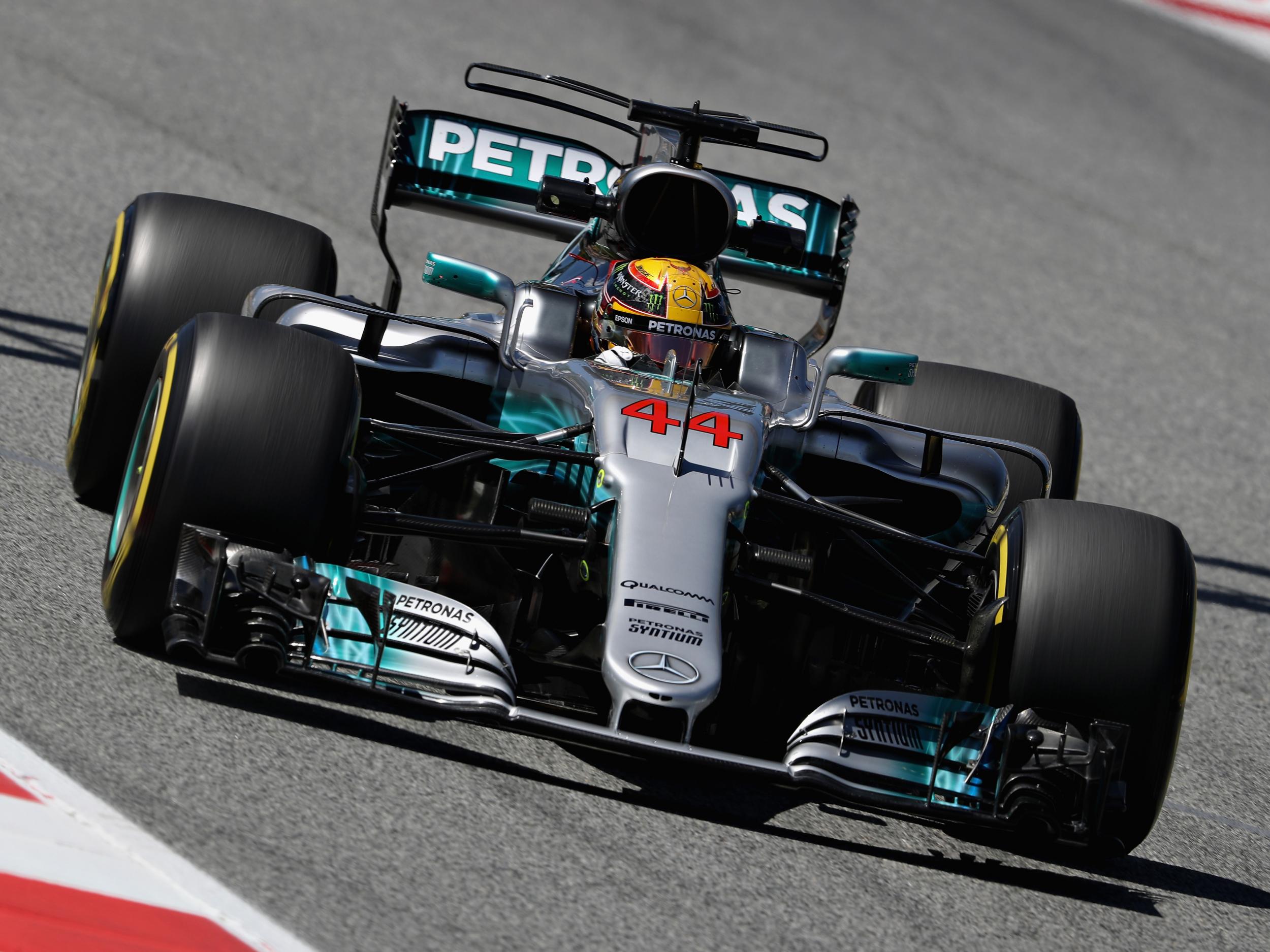 Hamilton headed team-mate Valtteri Bottas on both occasions