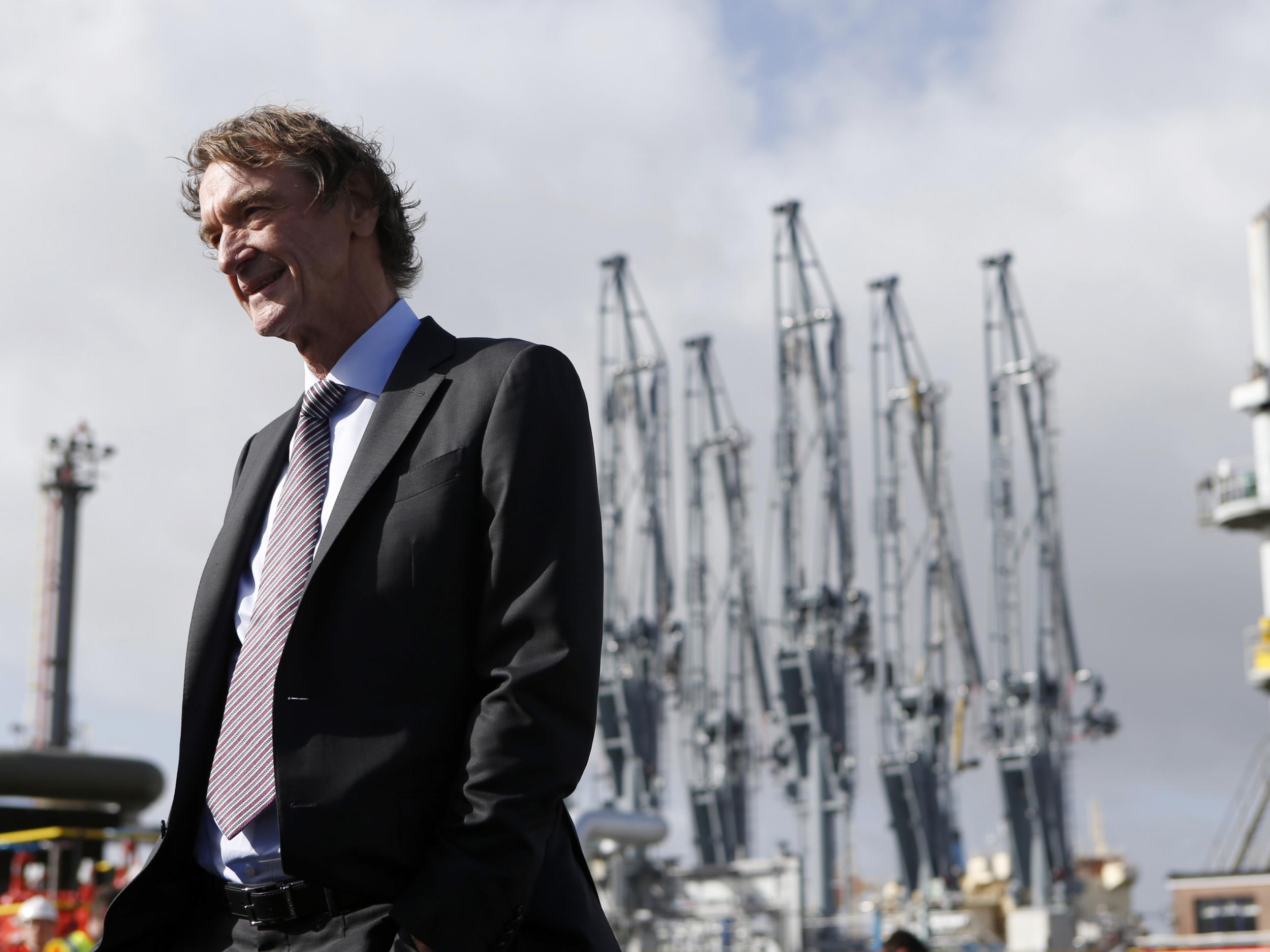 Ineos founder and CEO, Jim Ratcliffe , visit the Grangemouth gas terminal