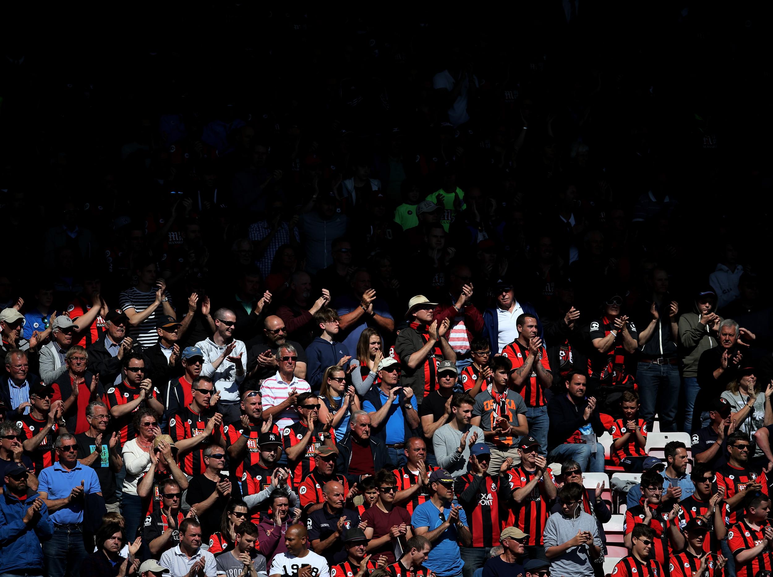 Bournemouth fans watch on