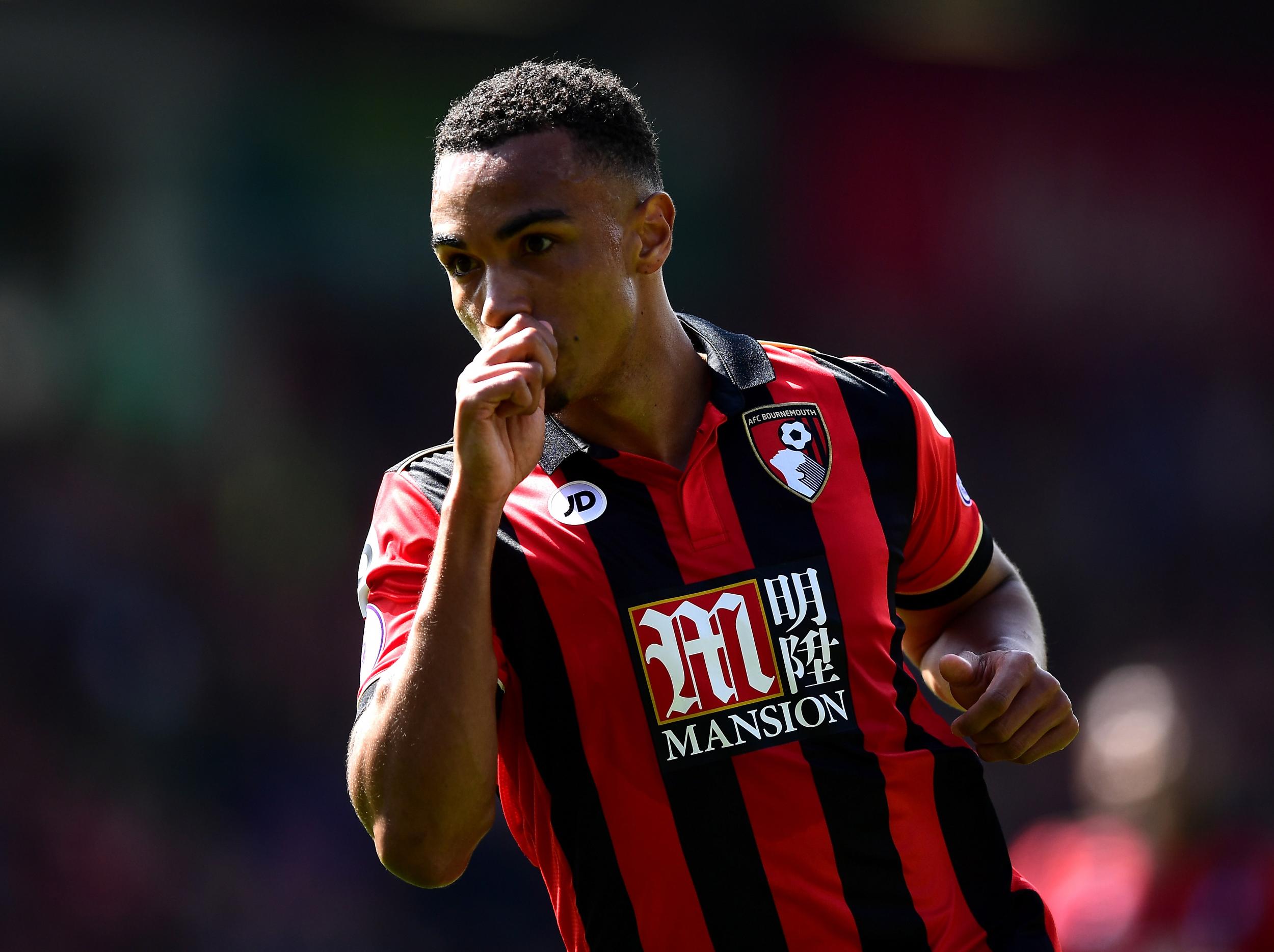 Stanislas celebrates his opening goal