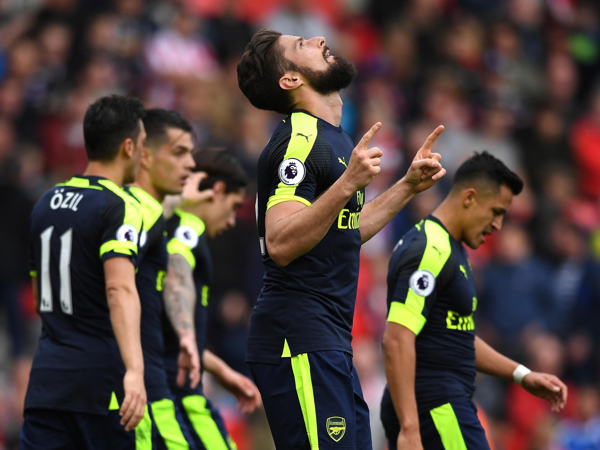 Giroud opened the scoring for the Gunners