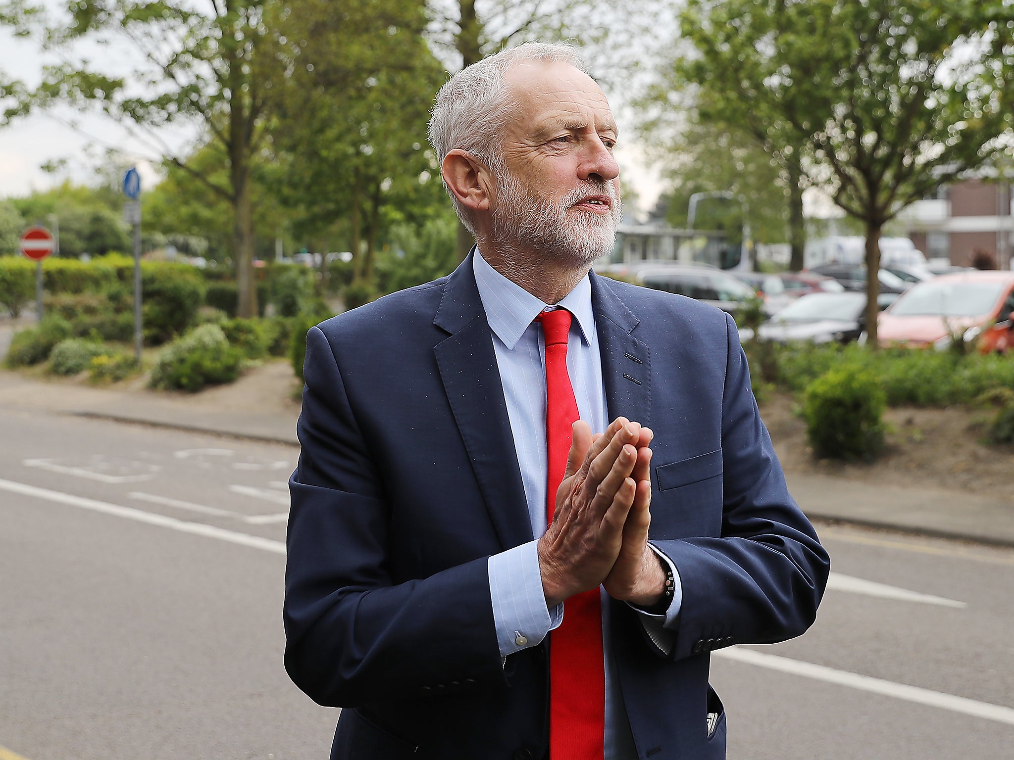 Jeremy Corbyn on the Labour campaign bus at a campaign event in Lowestoft on Saturday