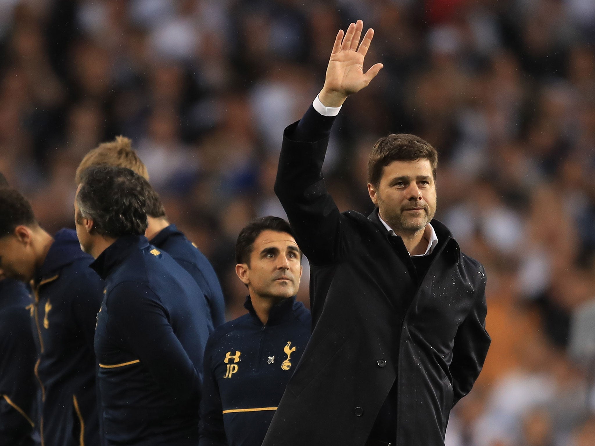 Mauricio Pochettino during the ceremony after the game