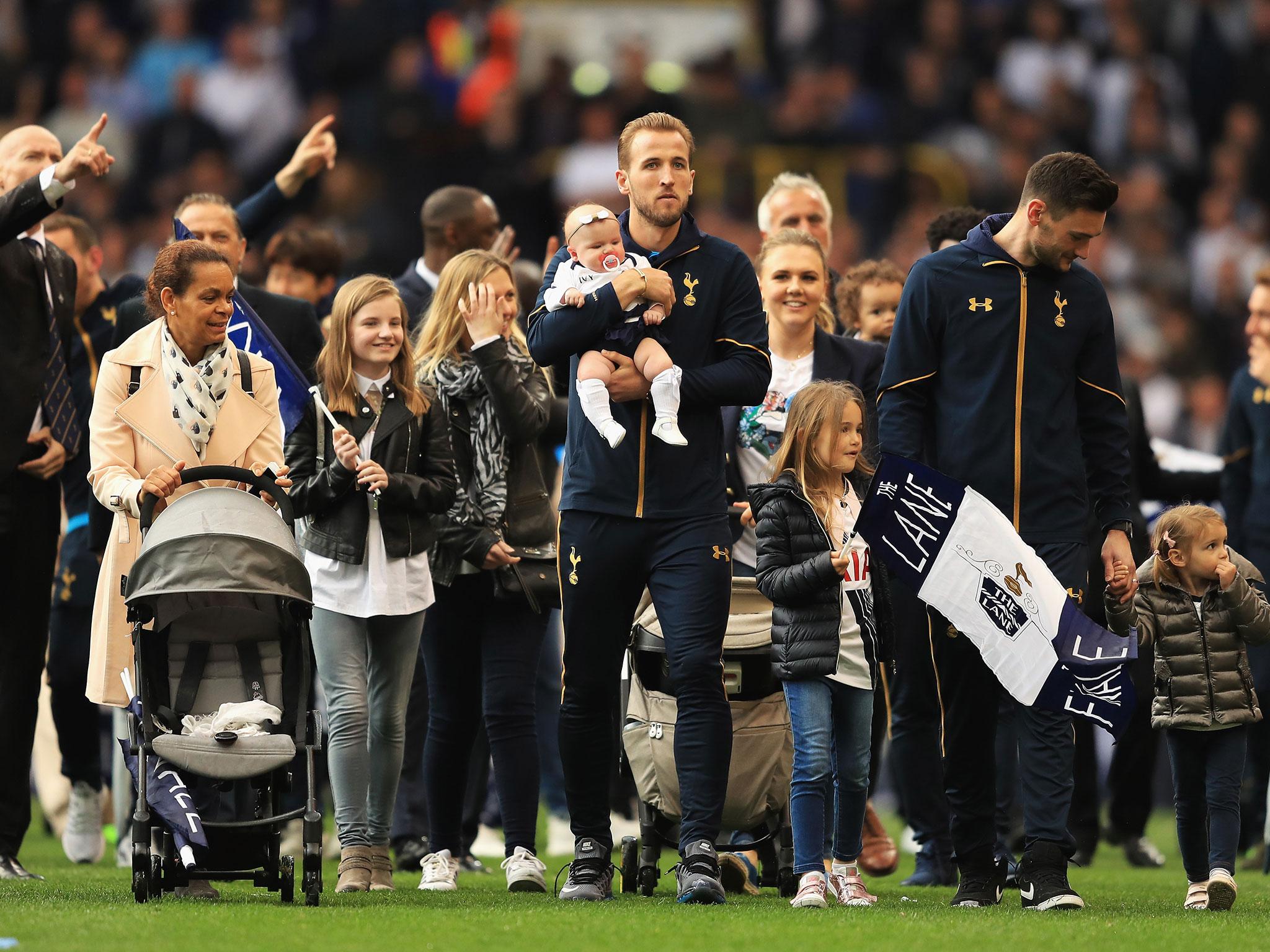 Harry Kane with his family during Sunday's White Hart Lane celebrations