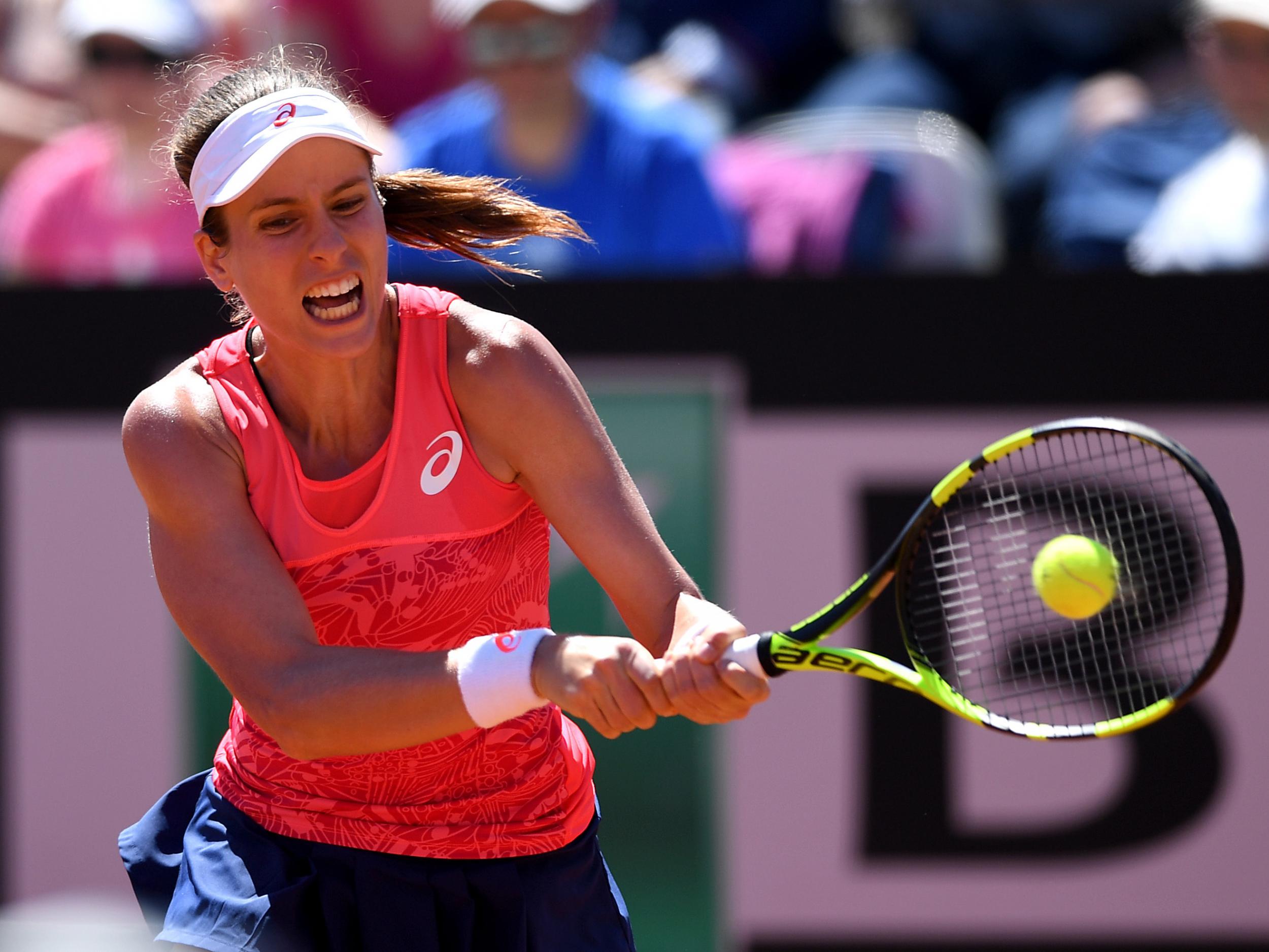 Konta will take on the winner of Lesia Tsurenko and Venus Williams, who play on Wednesday