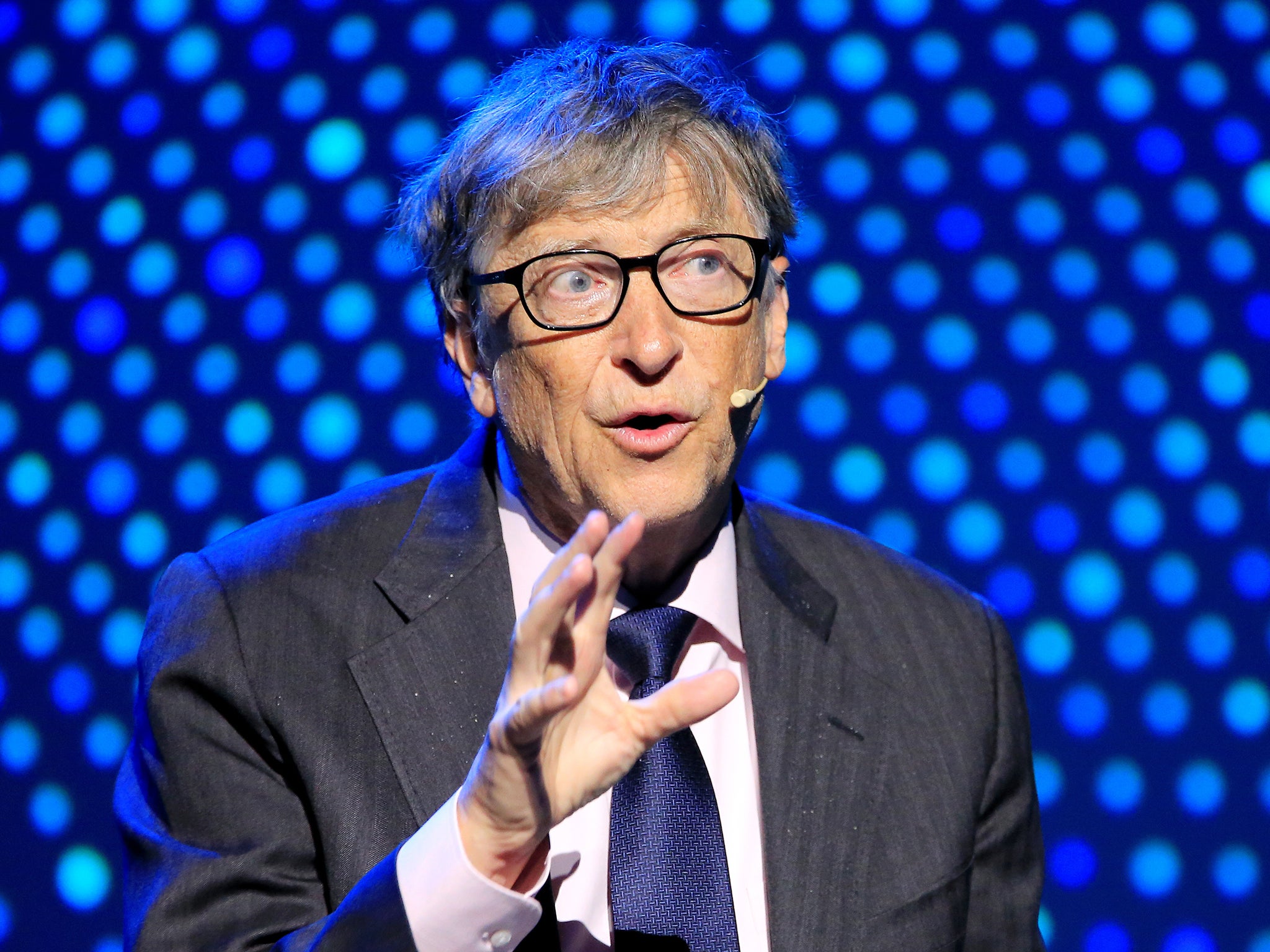 Bill Gates speaks during the Neglected Tropical Diseases Summit in Geneva, Switzerland