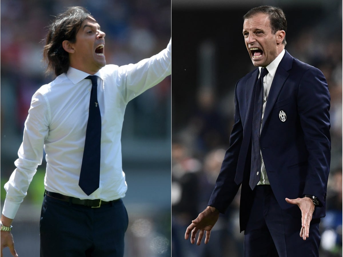 Tempers could flare when Inzaghi's Lazio take on Allegri's Juventus