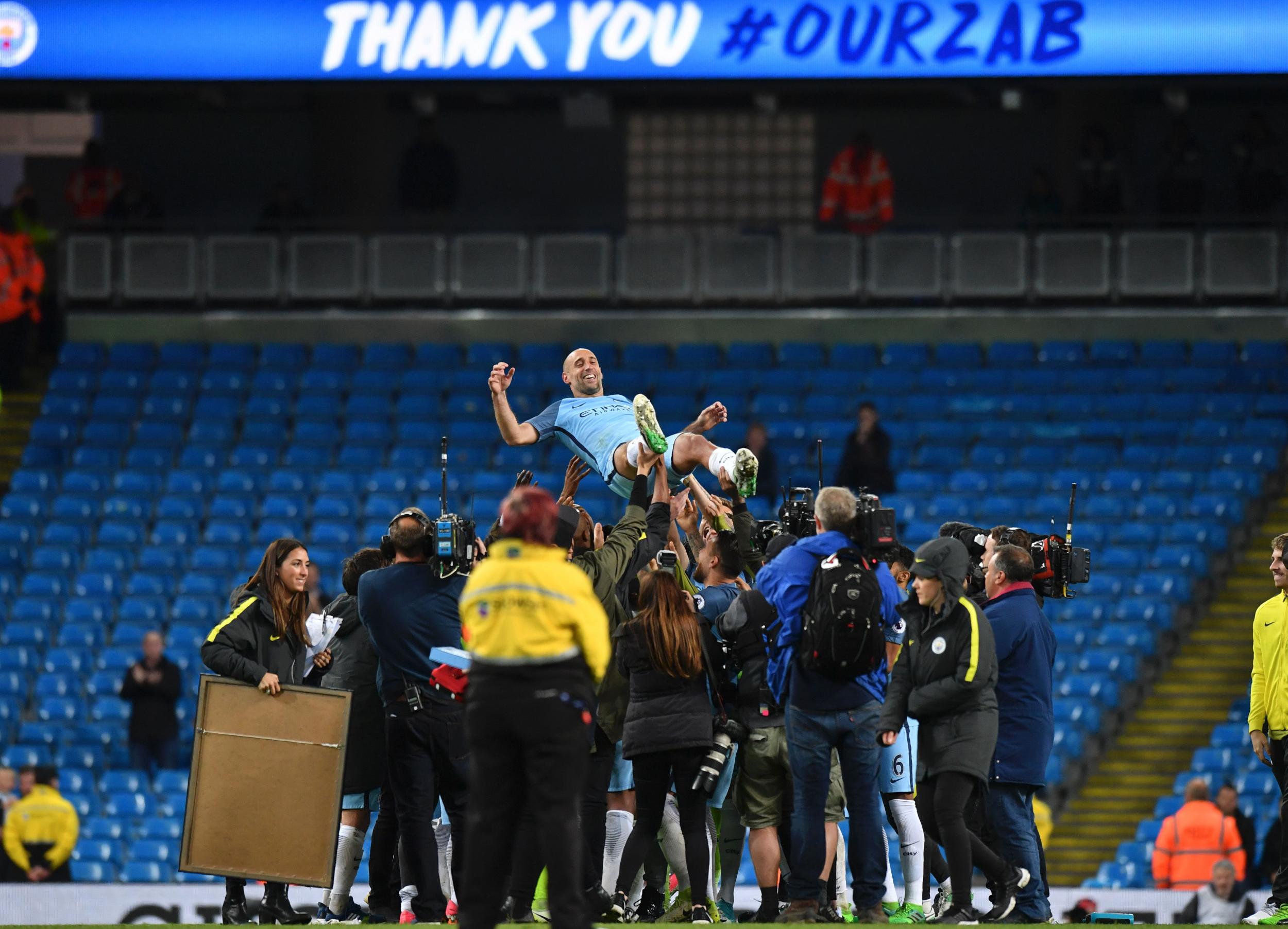 Zabaleta was given a memorable send-off