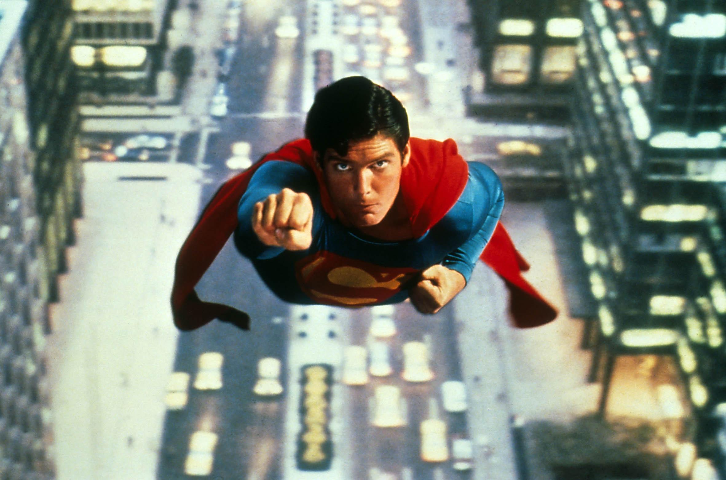 Christopher Reeve in full flight