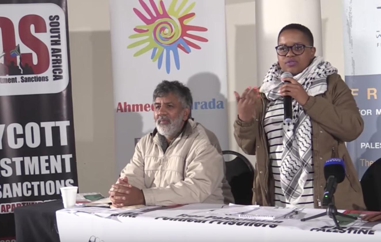 Activists speak at a gathering to break their solidarity fast on Constitution Hill, Johannesburg, 15 May 2017