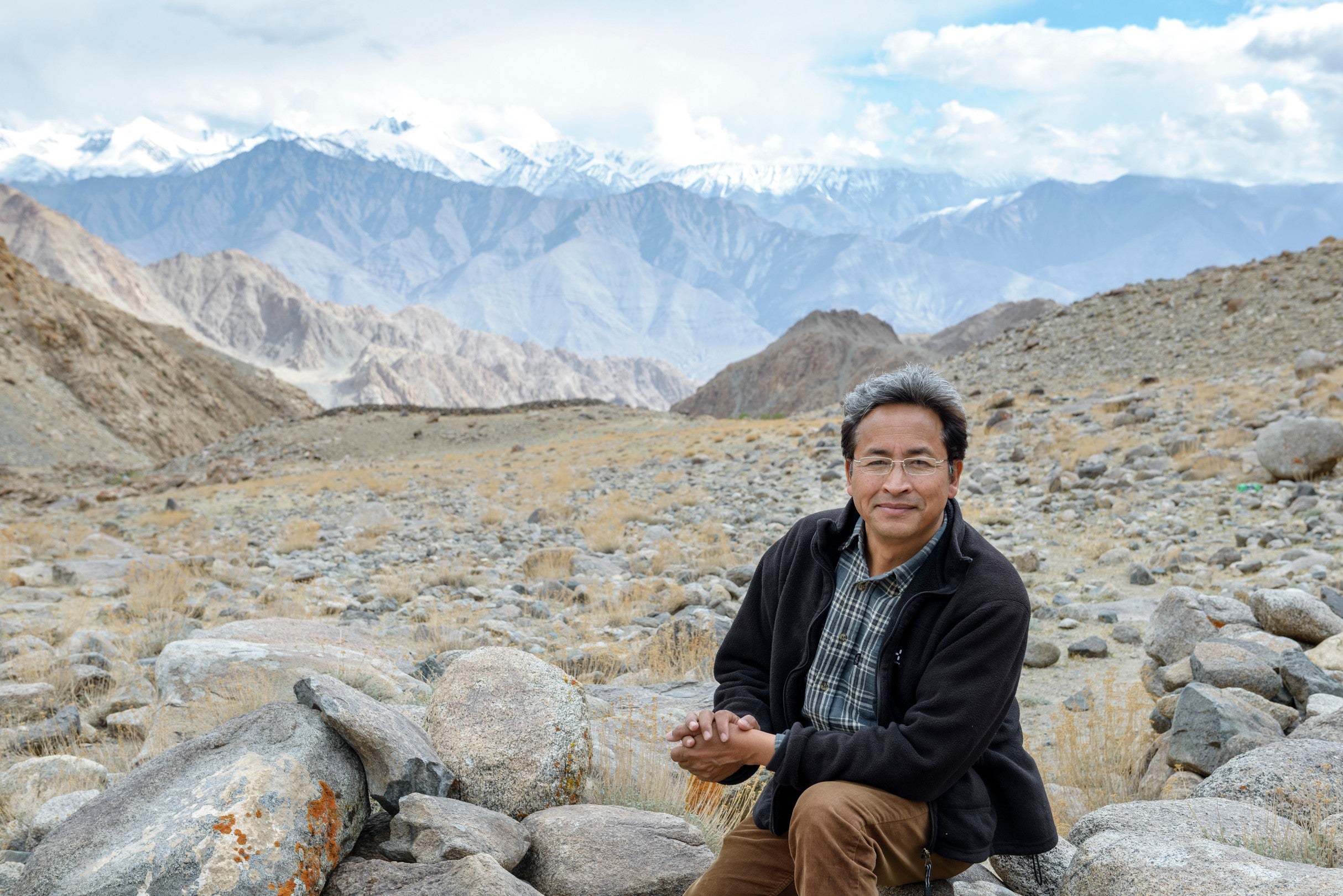 Engineer and educationist Sonam Wangchuk, developed the ice structures as a solution to water shortages in his hometown