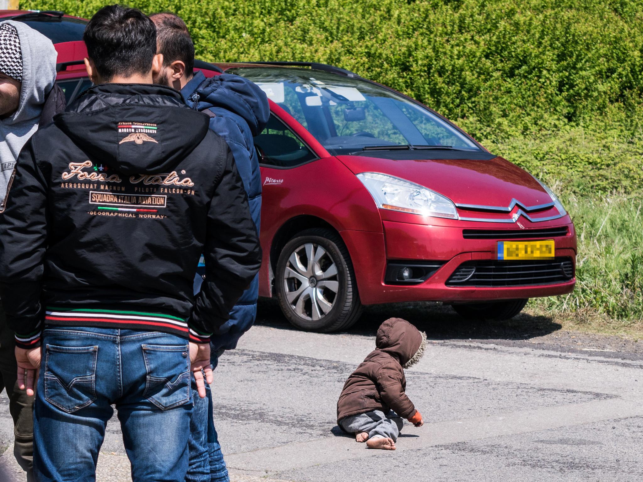 Young families are among the destitute refugees in Calais and Dunkirk