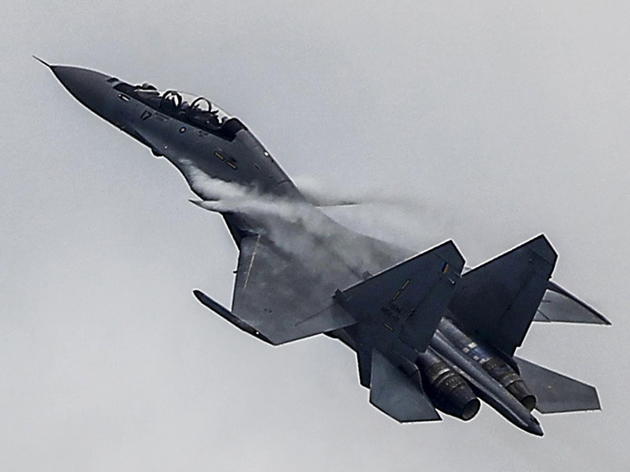 A Sukhoi SU-30 jet fighter