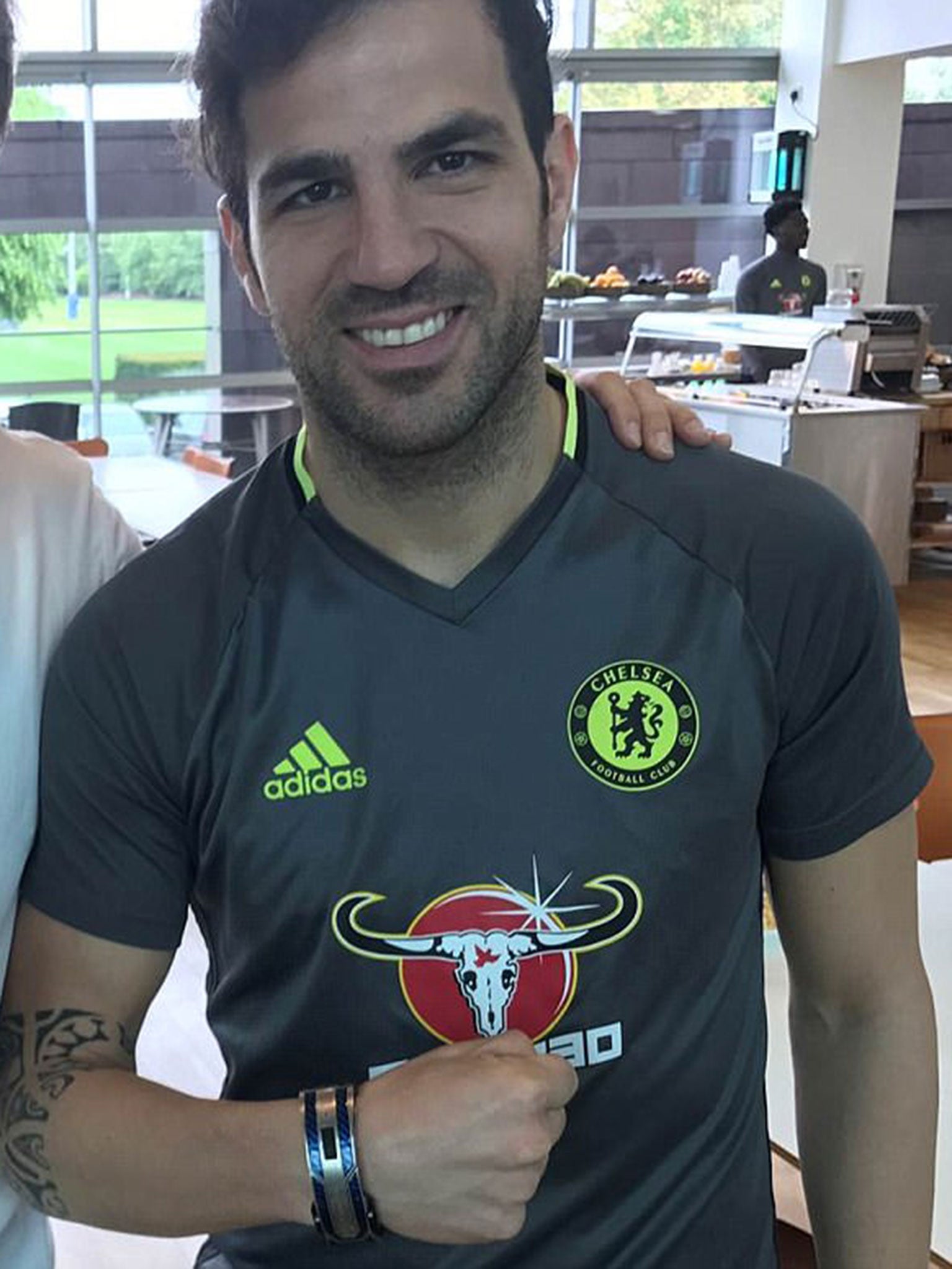 Cesc Fabregas with his Senturion wrist key (Senturion)