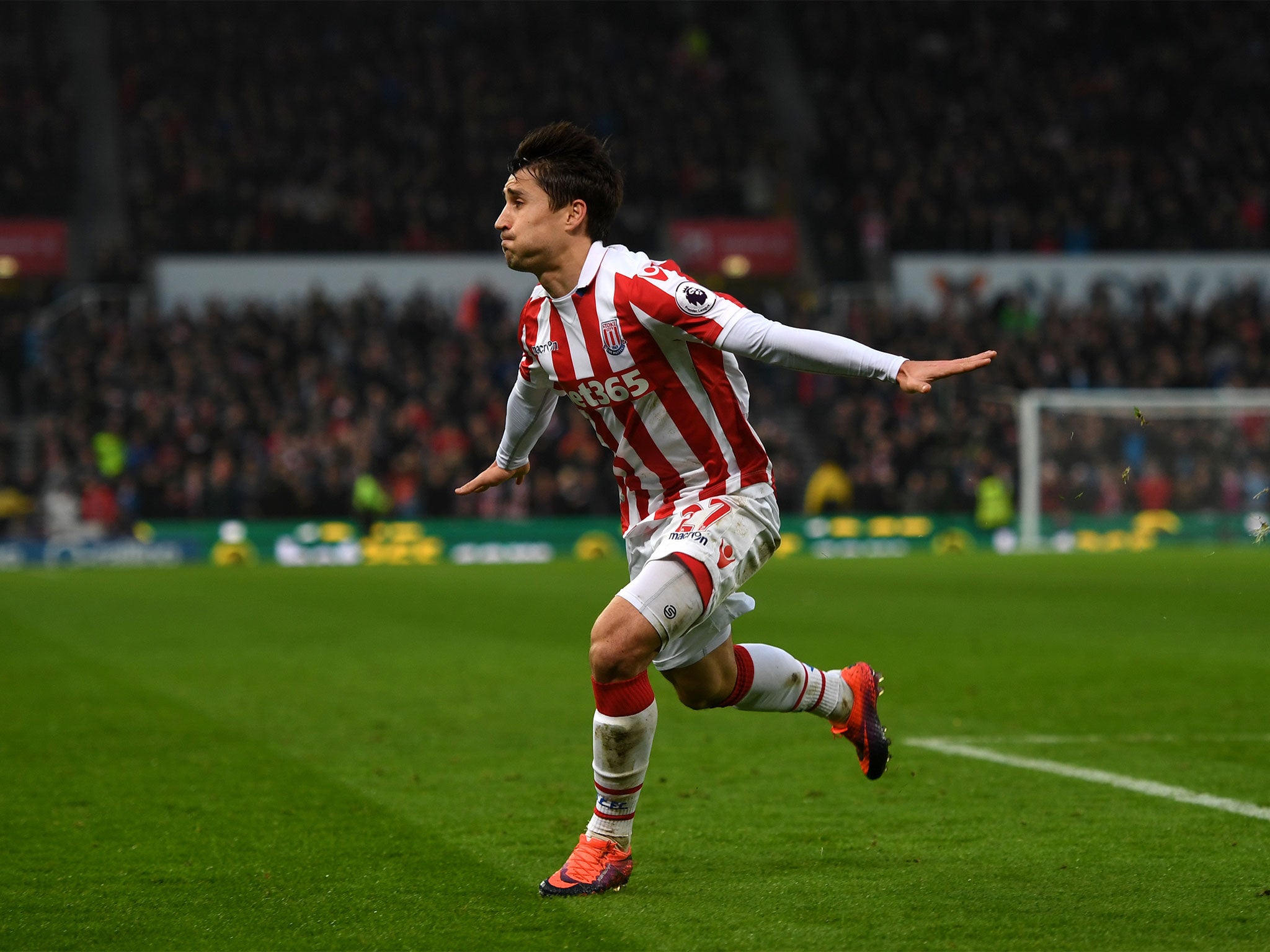 &#13;
Bojan in action for Stoke &#13;