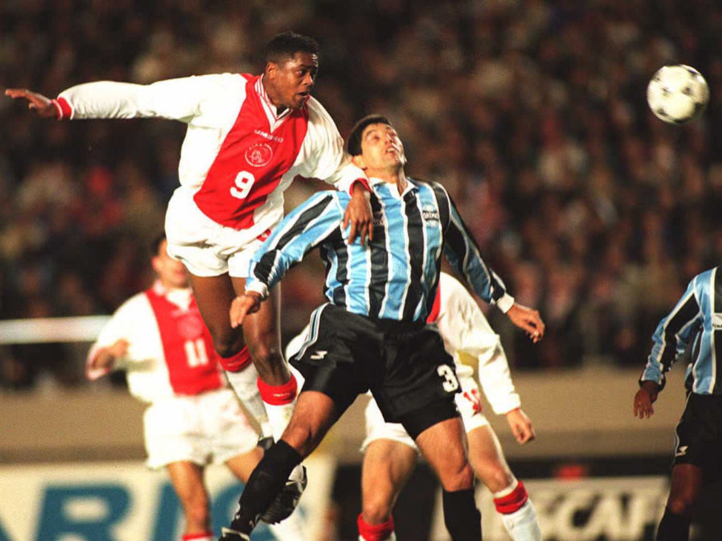 Kluivert Snr in action for Ajax in 1995