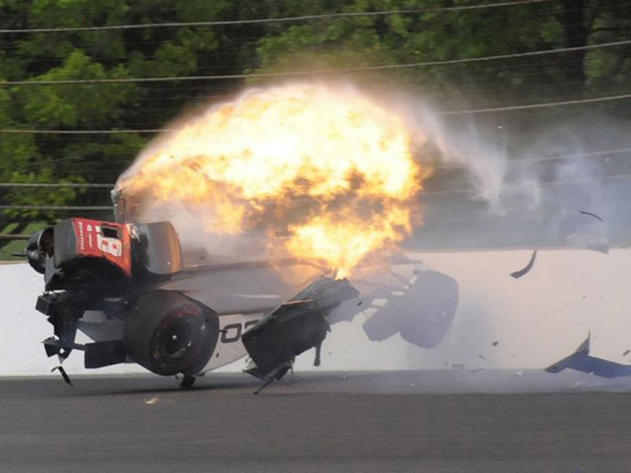 Sebastian Bourdais suffered a frightening accident during qualifying for the Indy 500