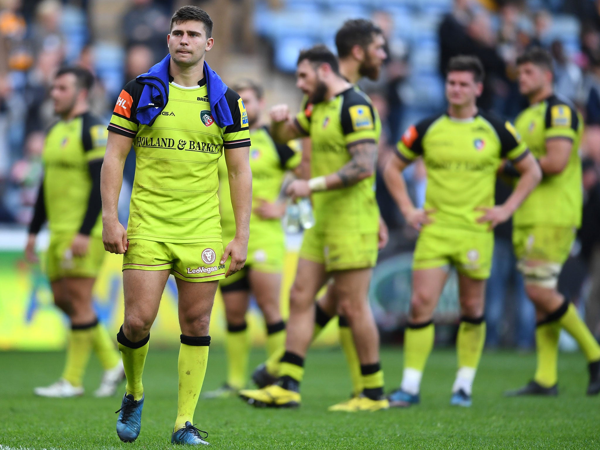 Ben Youngs looked dejected after Leicester's defeat by Wasps