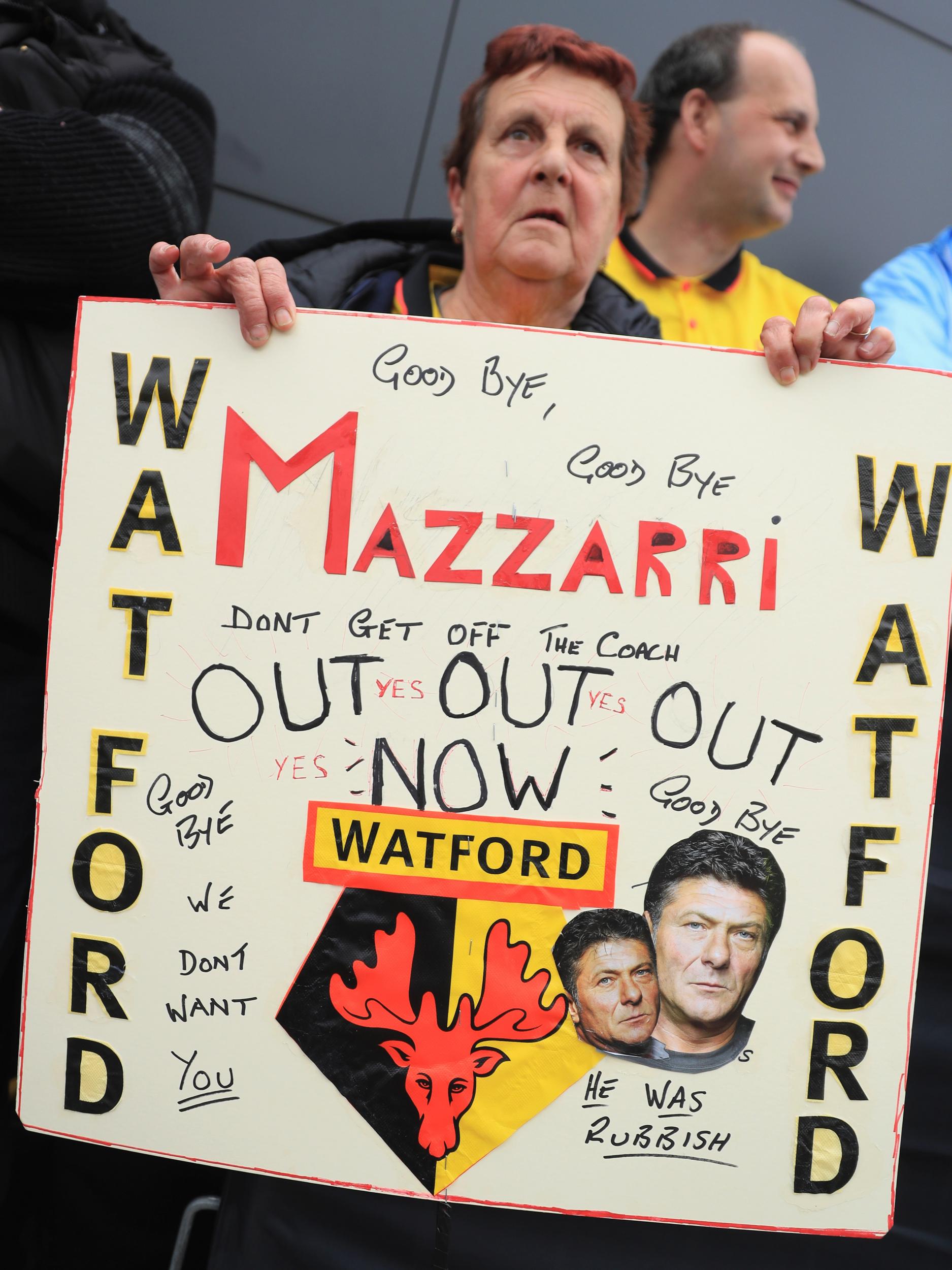 Mazzarri failed to win over the Wafford support