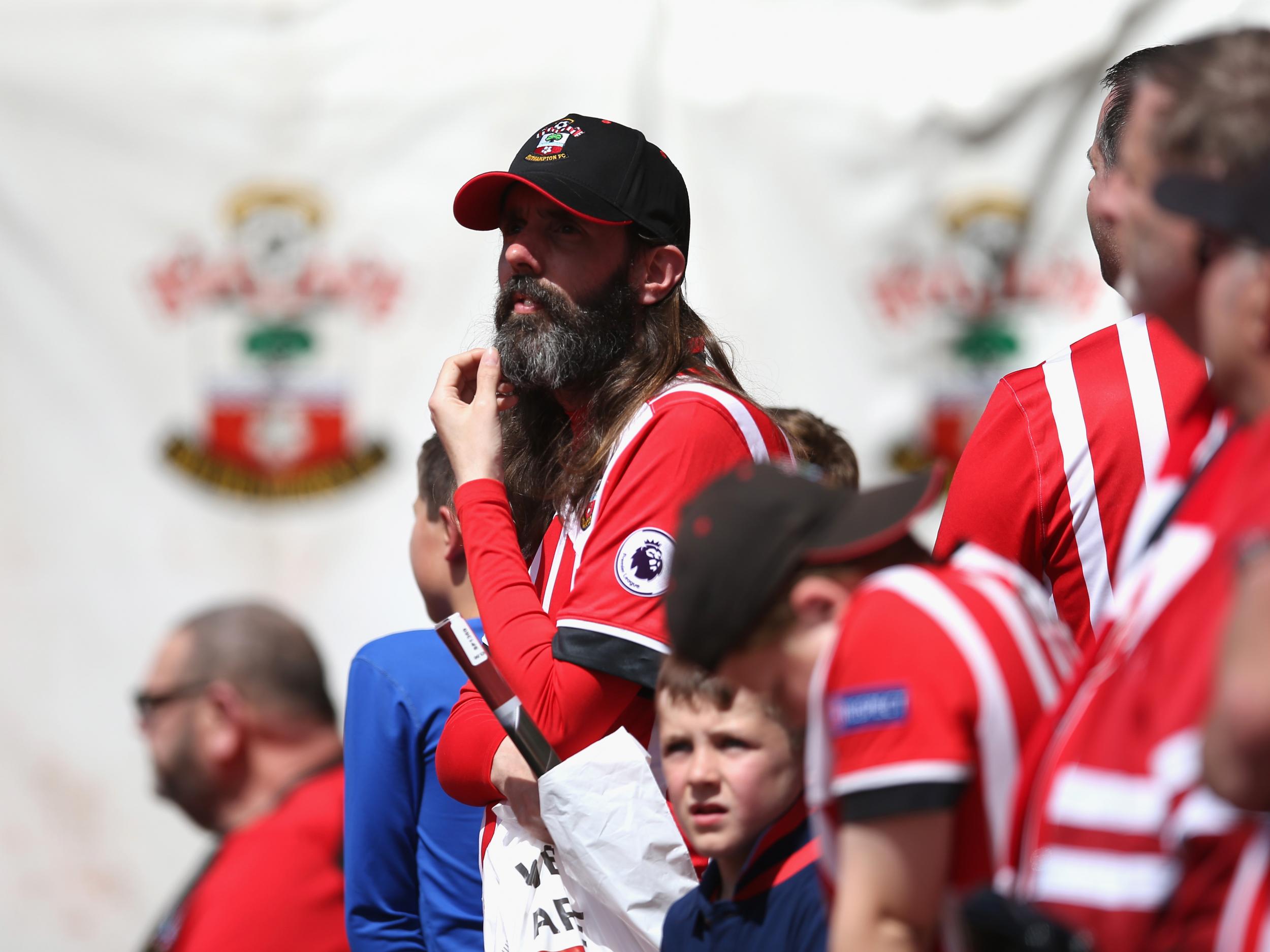 Southampton fans voiced their displeasure at the end of the match