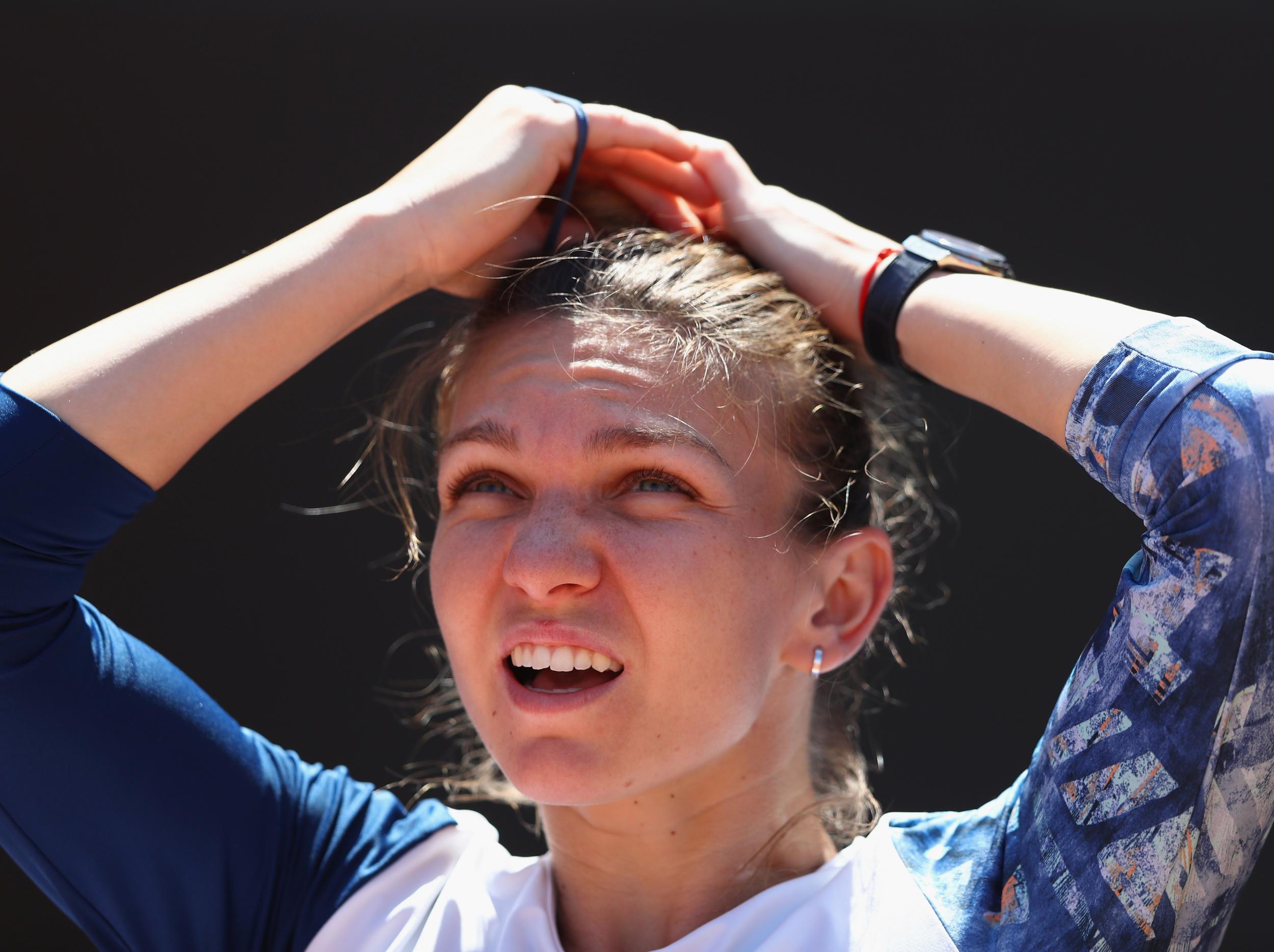 Halep was in control until she rolled her ankle