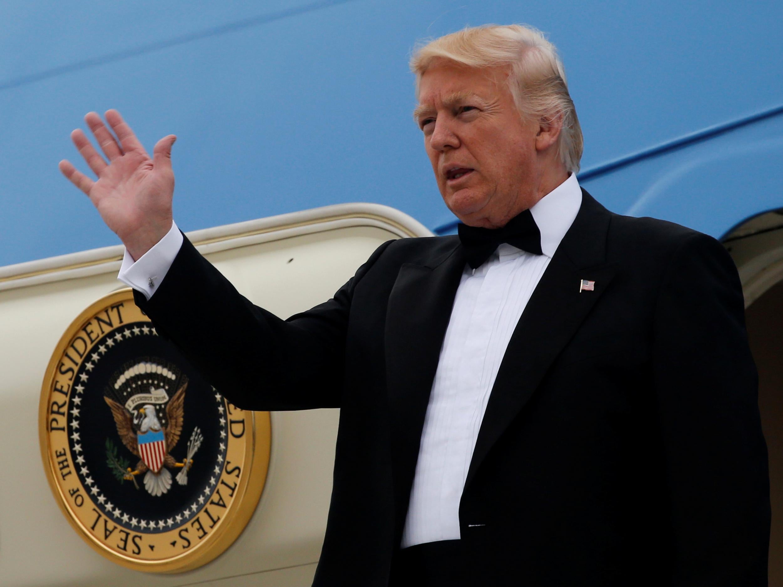 President Trump arriving in New York City on 4 May