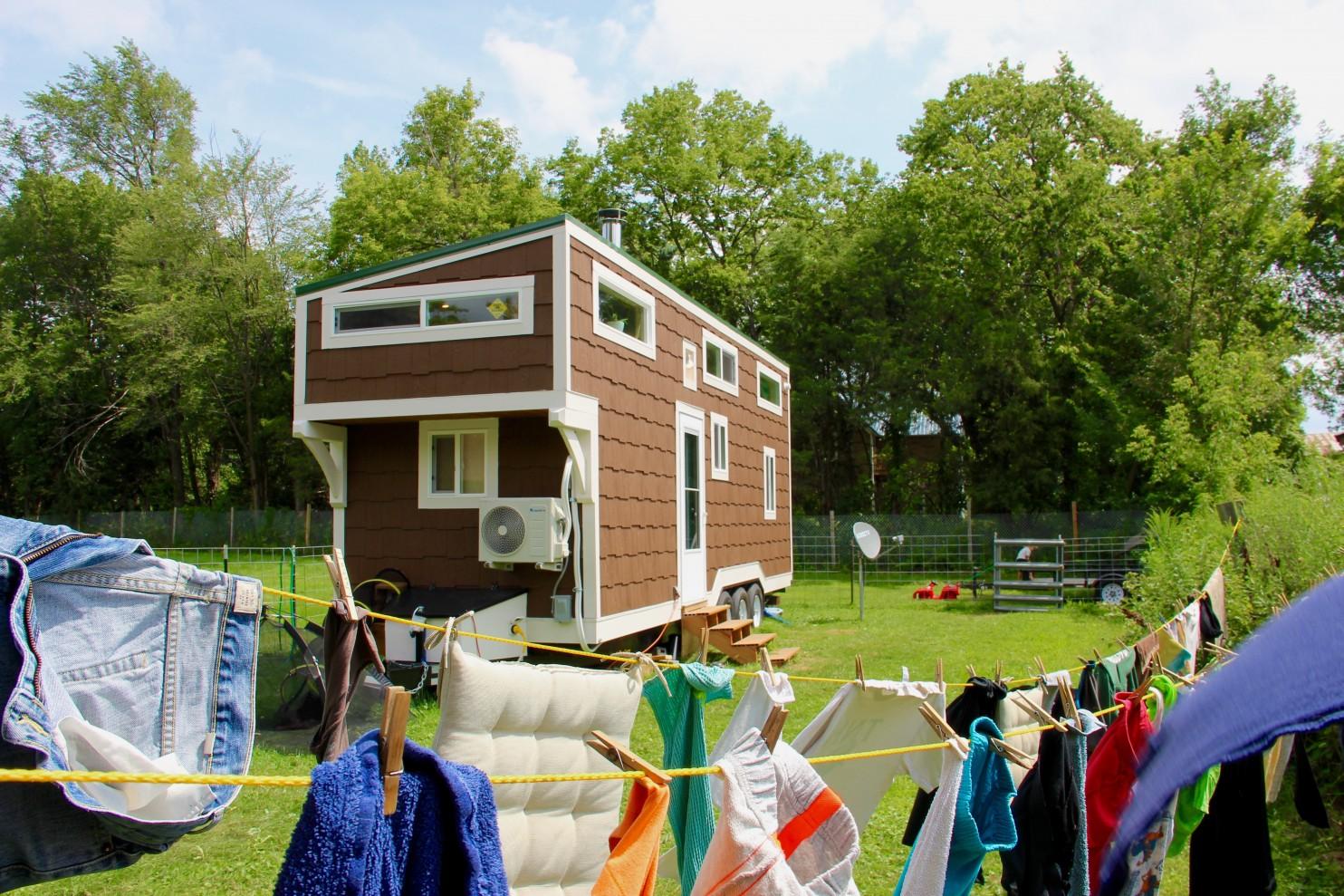 The tiny home where Emily Gerde and her family live in southern Minnesota