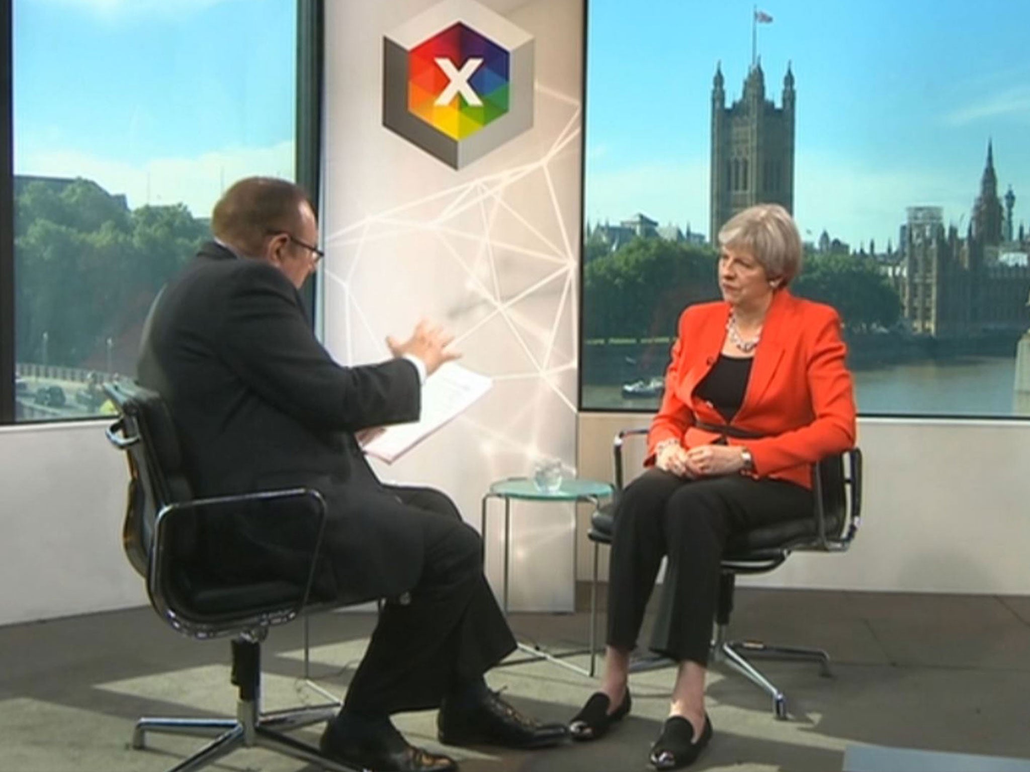 Theresa May facing a grilling from Andrew Neil on BBC One