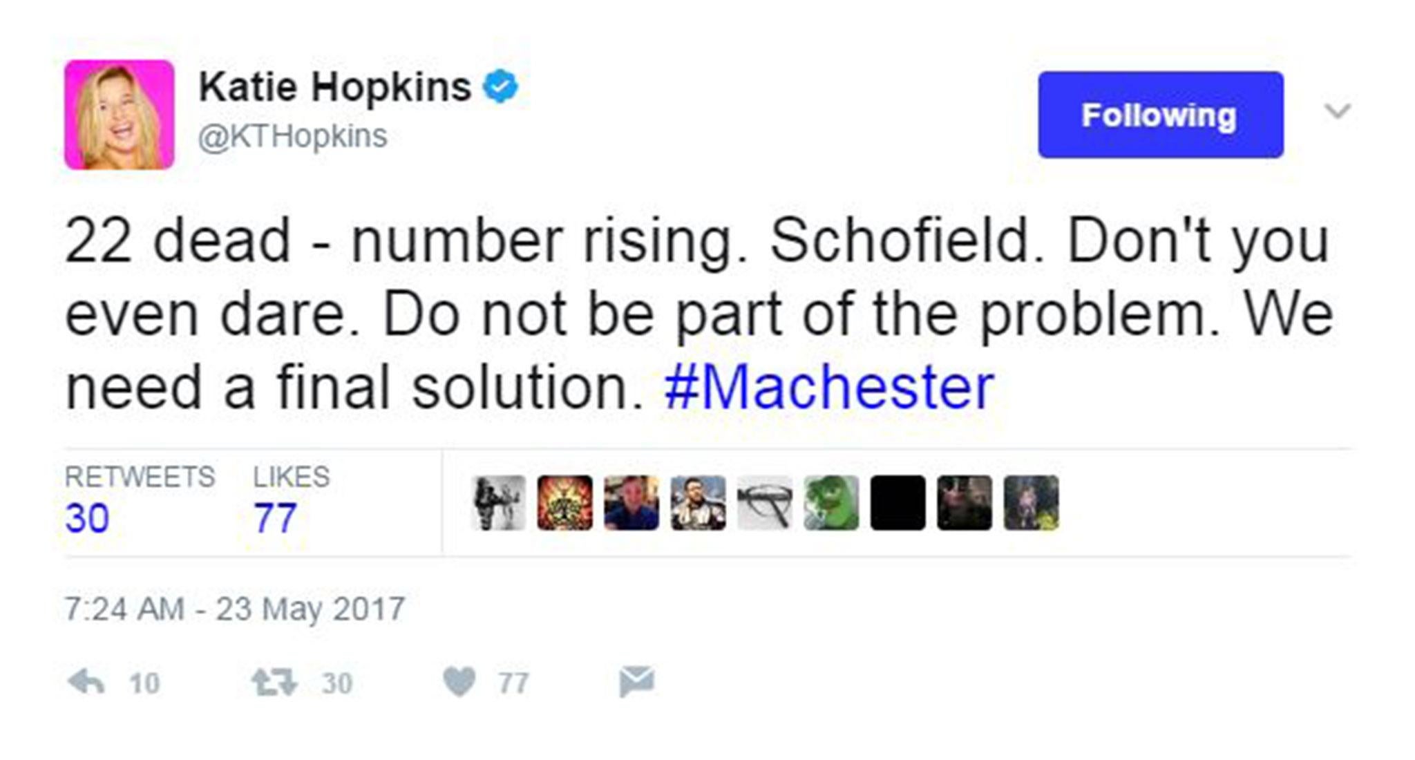 The tweet was deleted and replaced with one reading 'true solution'